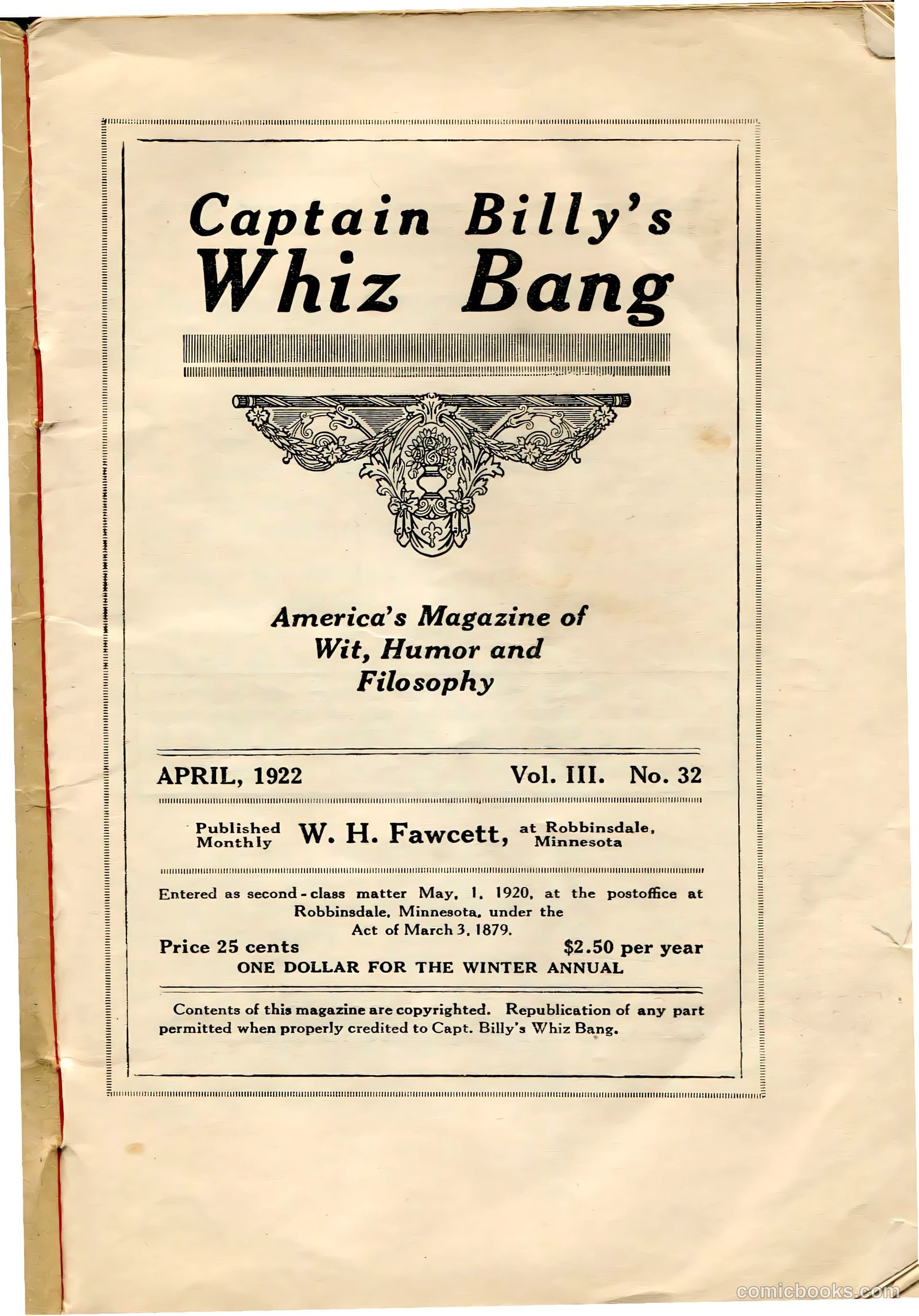 Captain Billy's Whiz Bang #32 — page 3 of 67