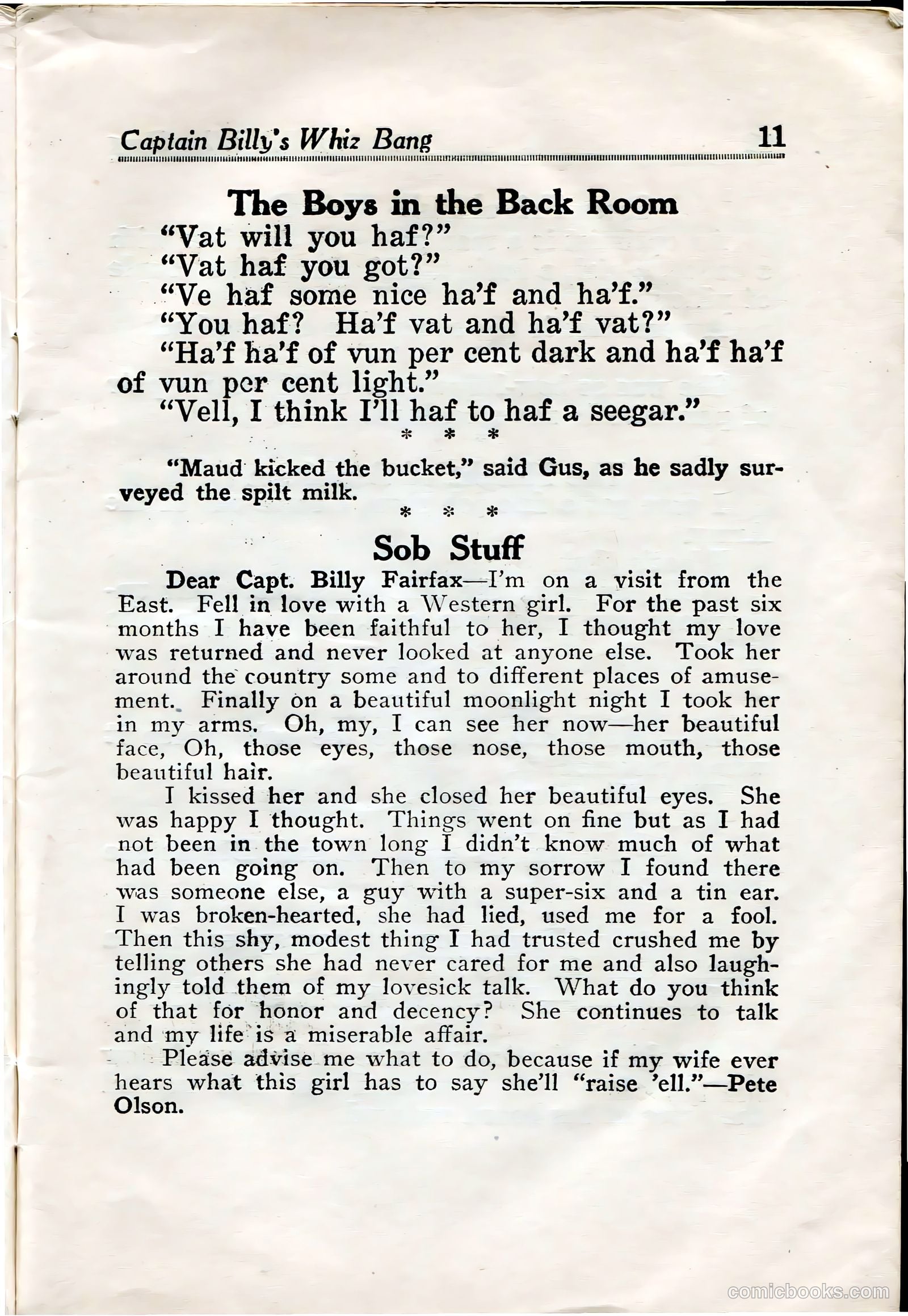 Captain Billy's Whiz Bang #32 — page 13 of 67