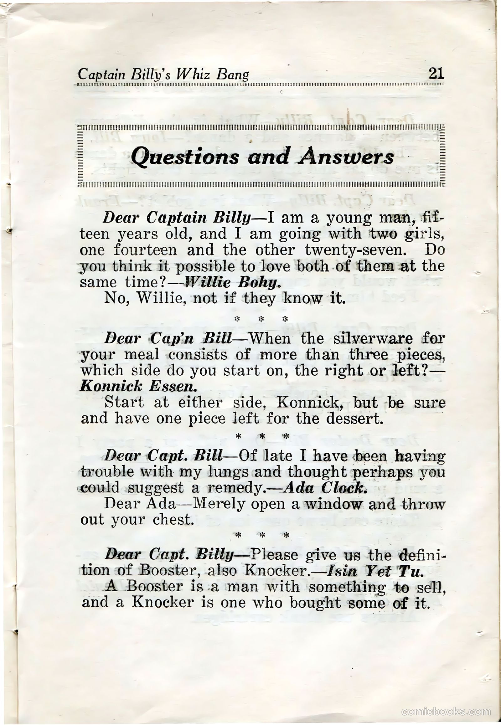 Captain Billy's Whiz Bang #32 — page 23 of 67
