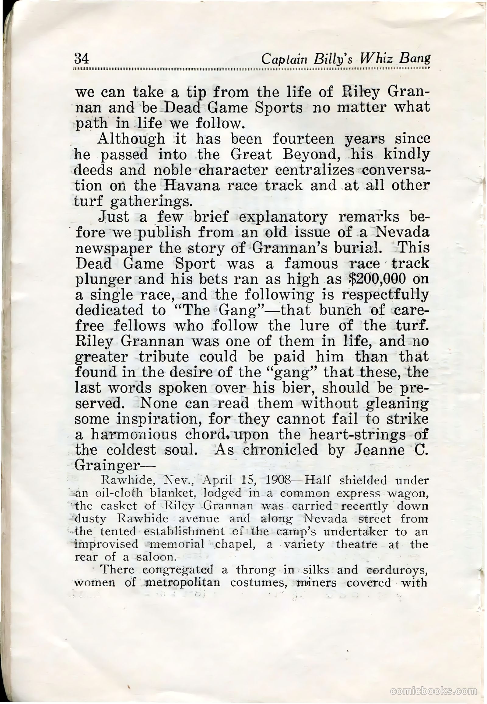 Captain Billy's Whiz Bang #32 — page 35 of 67