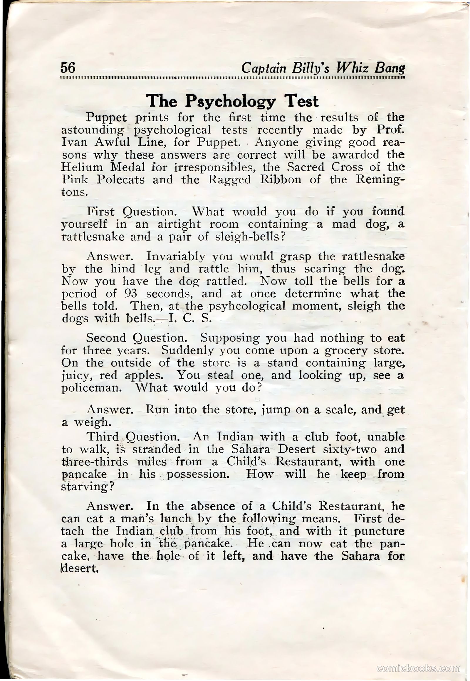 Captain Billy's Whiz Bang #32 — page 57 of 67