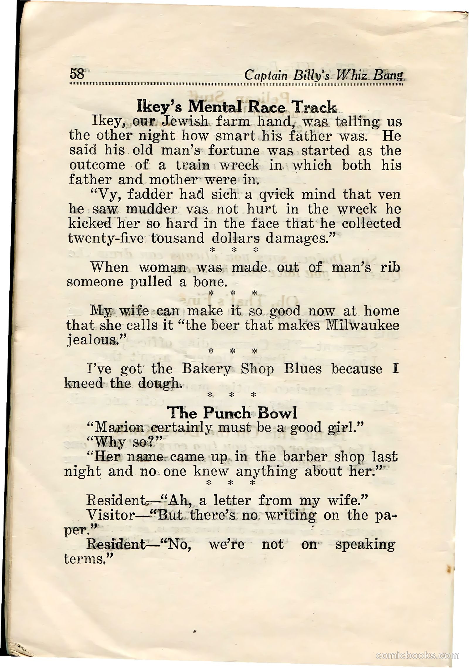 Captain Billy's Whiz Bang #32 — page 59 of 67