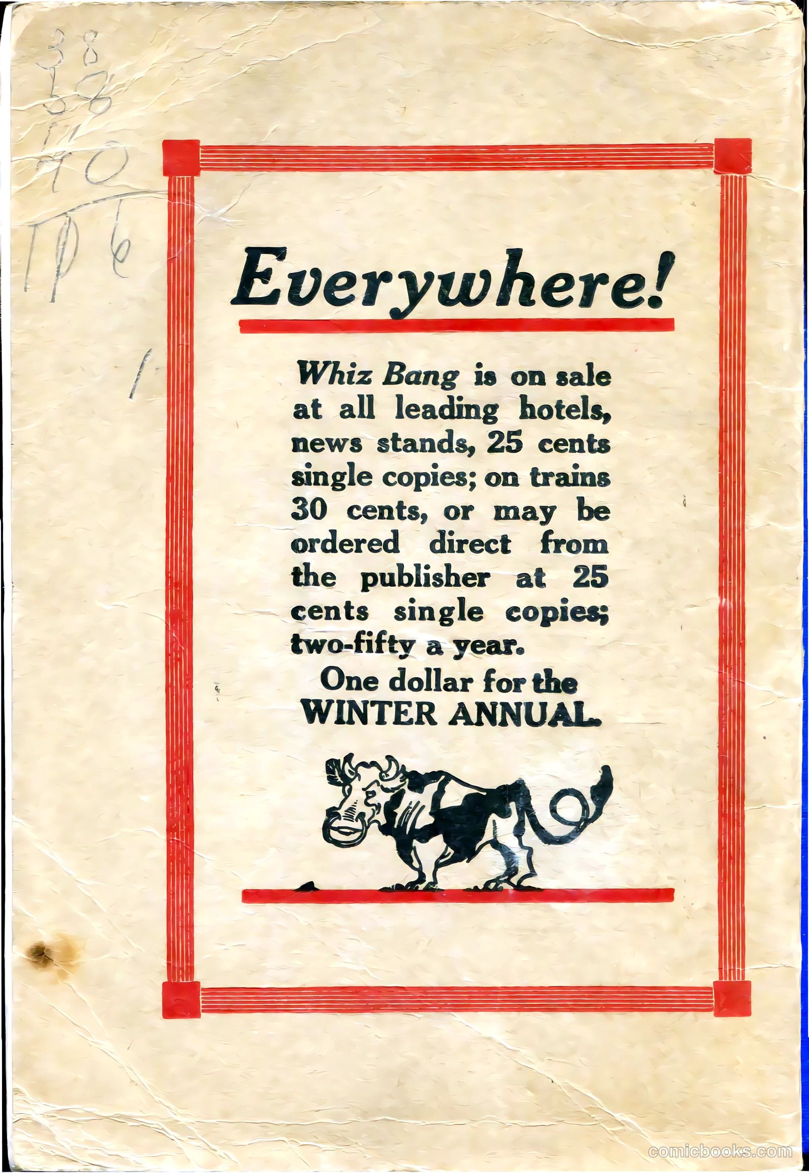 Captain Billy's Whiz Bang #32 — page 67 of 67