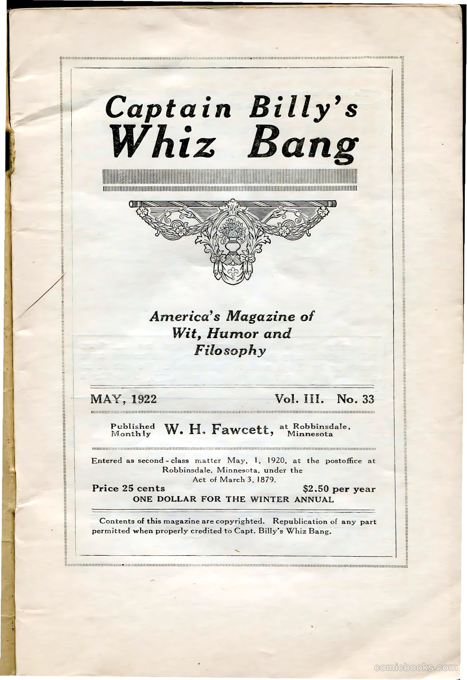 Captain Billy's Whiz Bang #33 — page 3 of 68