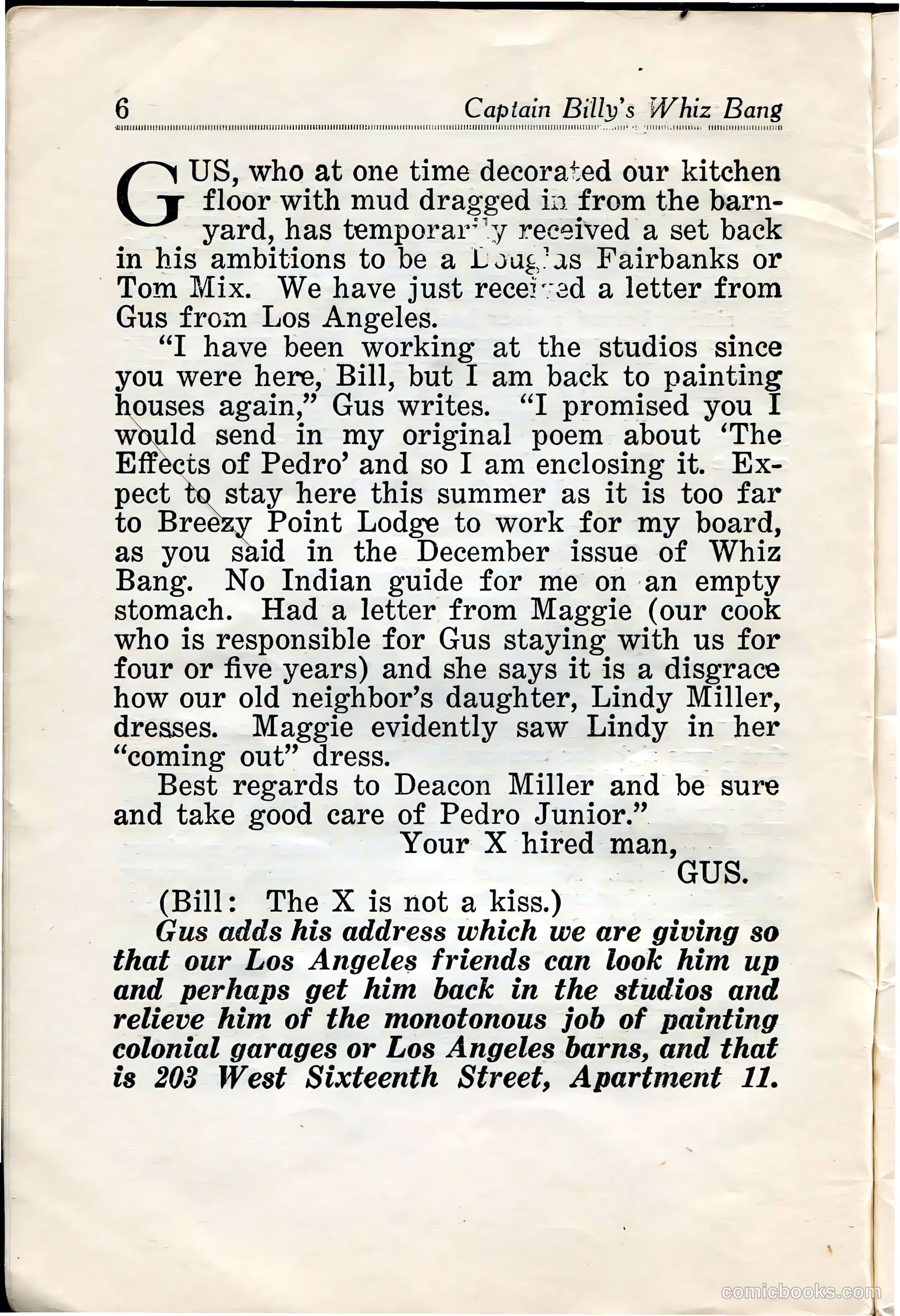 Captain Billy's Whiz Bang #33 — page 8 of 68
