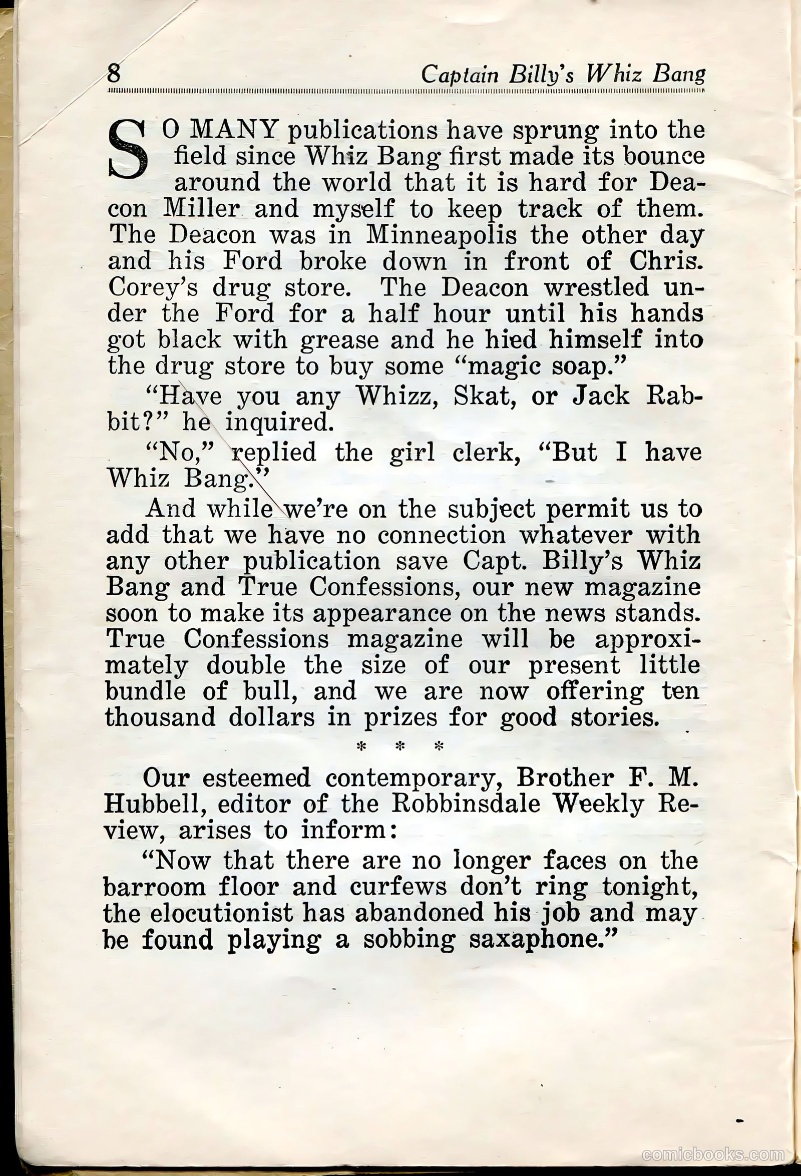 Captain Billy's Whiz Bang #33 — page 10 of 68