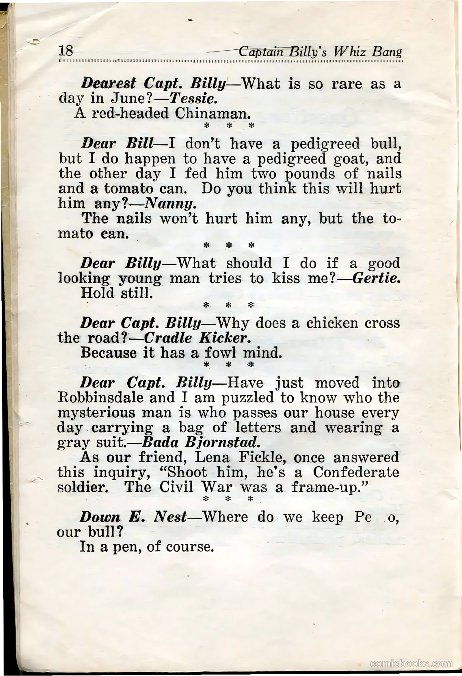 Captain Billy's Whiz Bang #33 — page 20 of 68