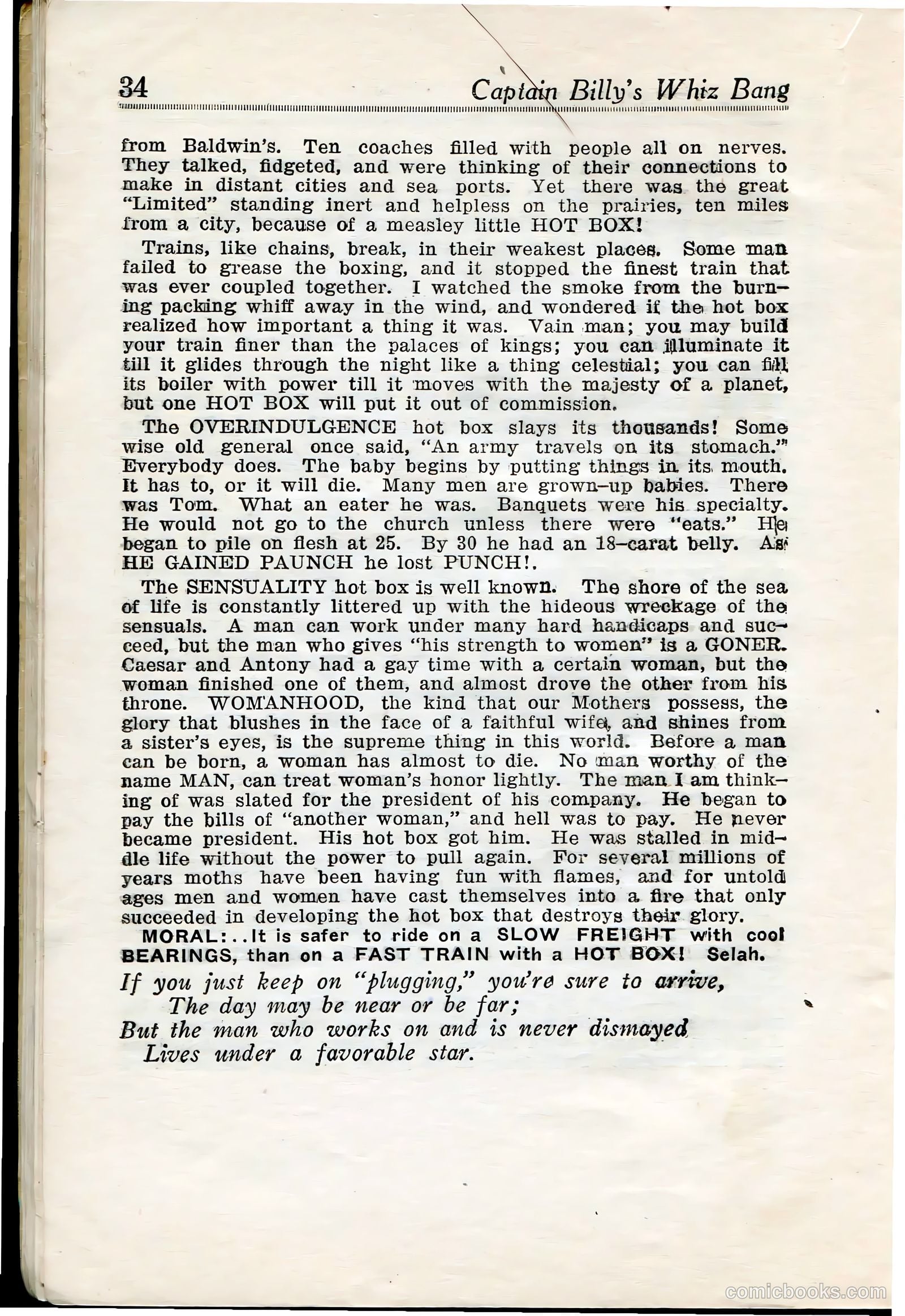Captain Billy's Whiz Bang #33 — page 36 of 68