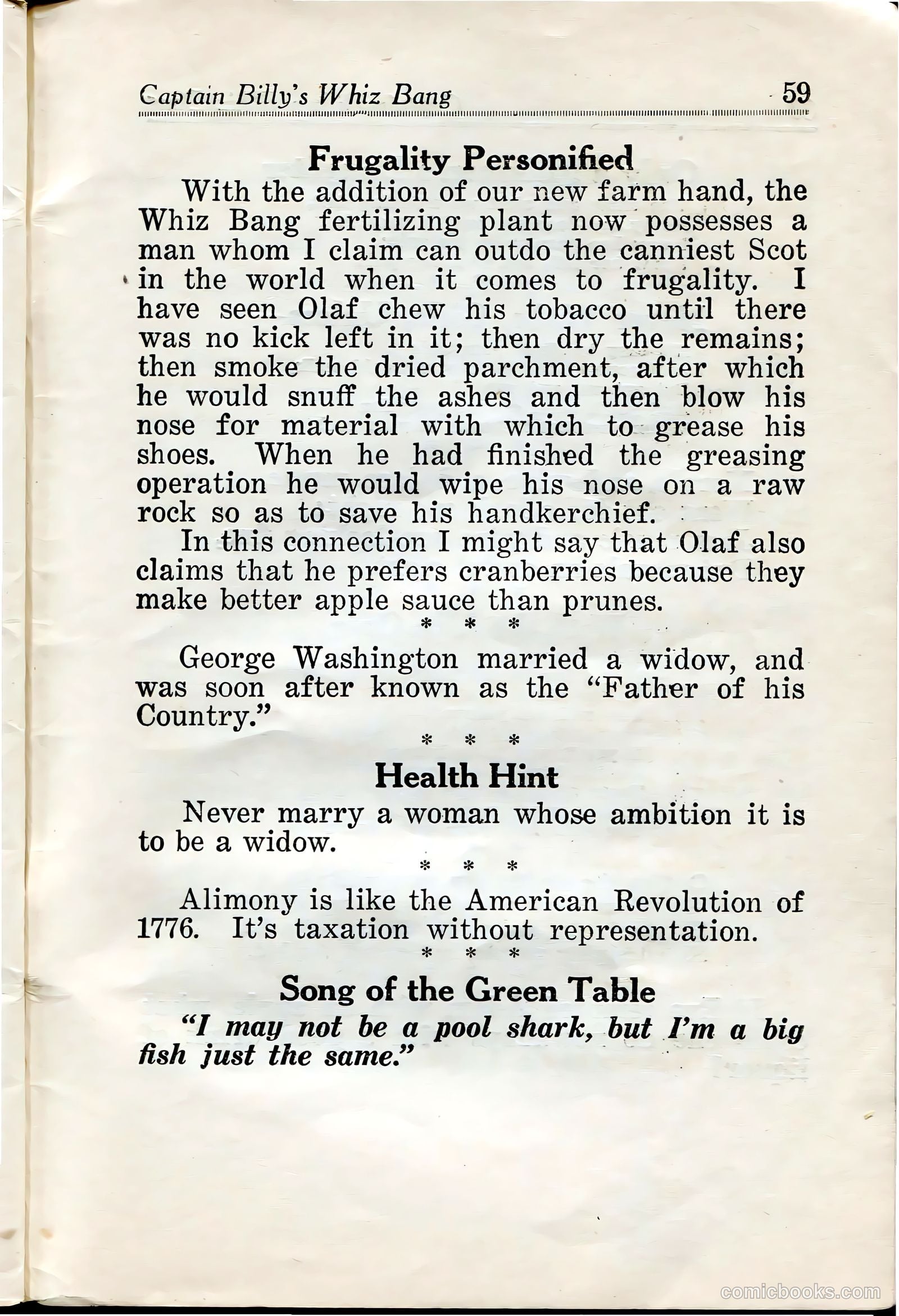 Captain Billy's Whiz Bang #33 — page 61 of 68