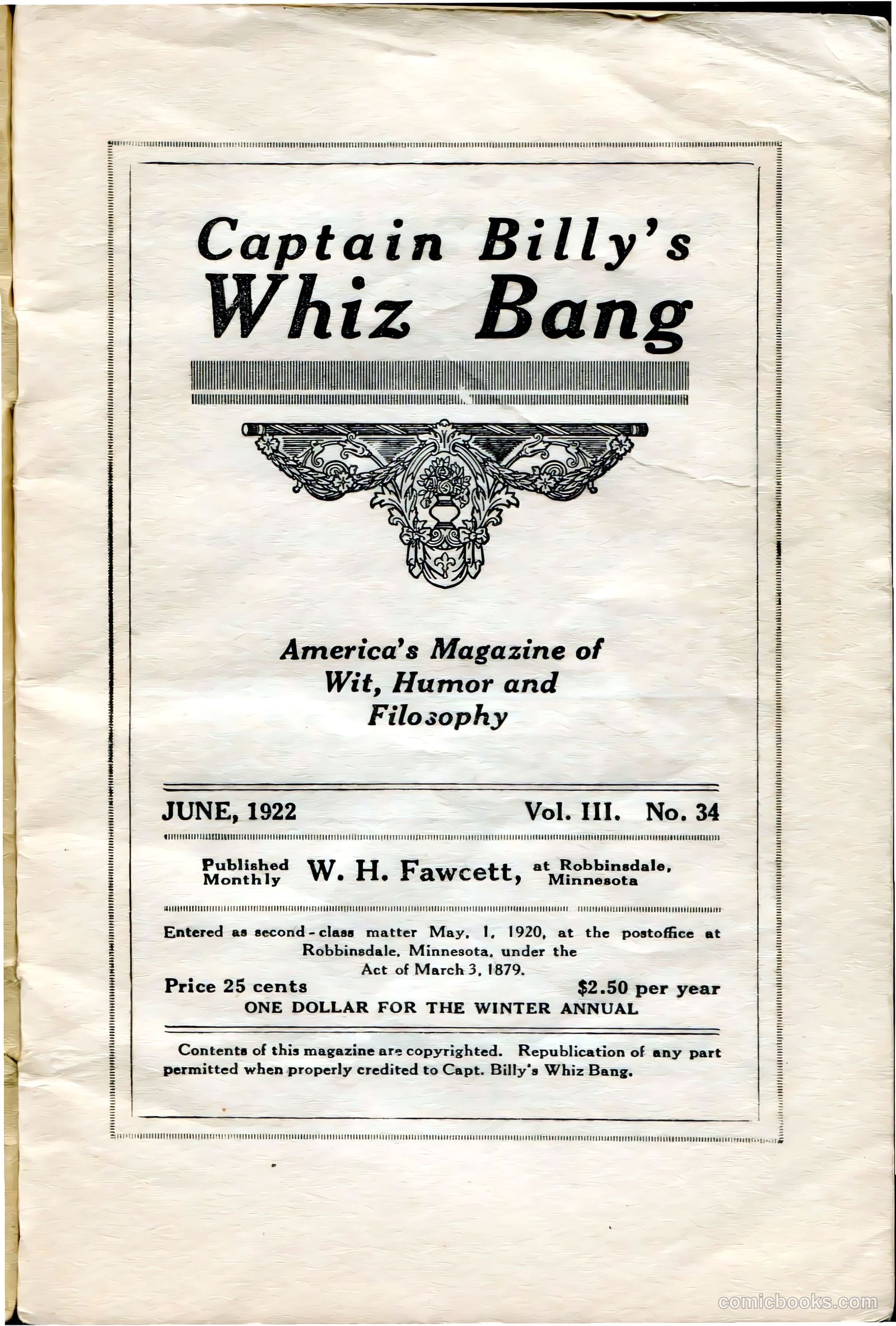 Captain Billy's Whiz Bang #34 — page 3 of 68