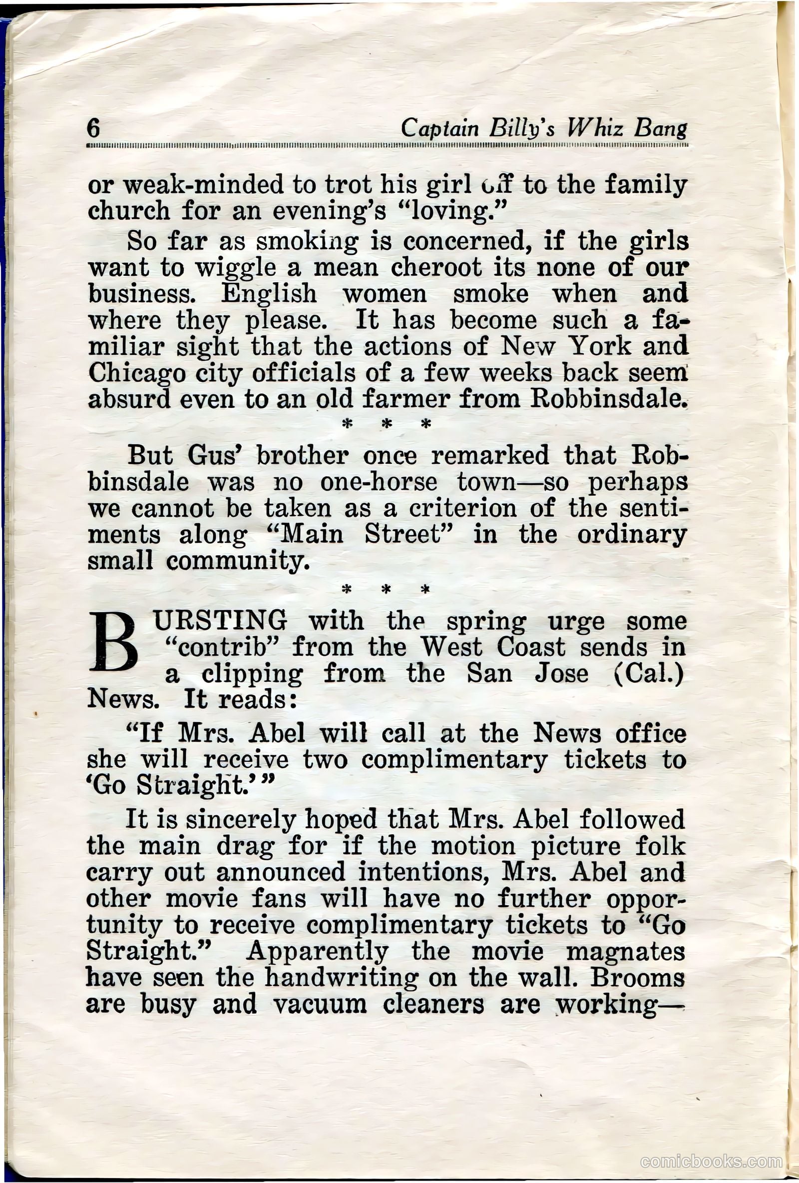 Captain Billy's Whiz Bang #34 — page 8 of 68