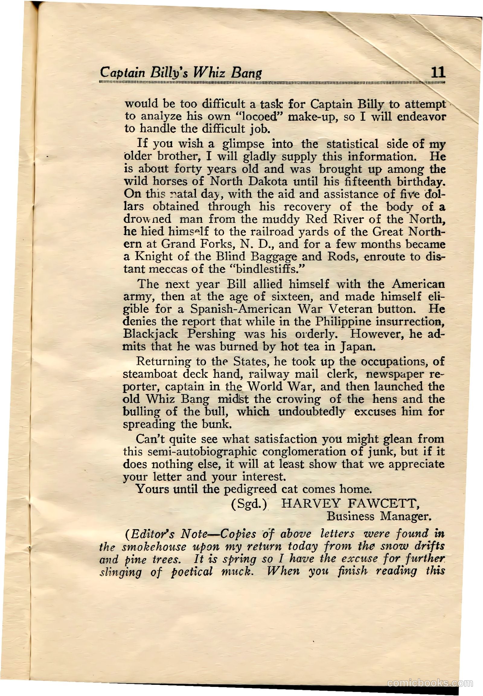 Captain Billy's Whiz Bang #34 — page 13 of 68
