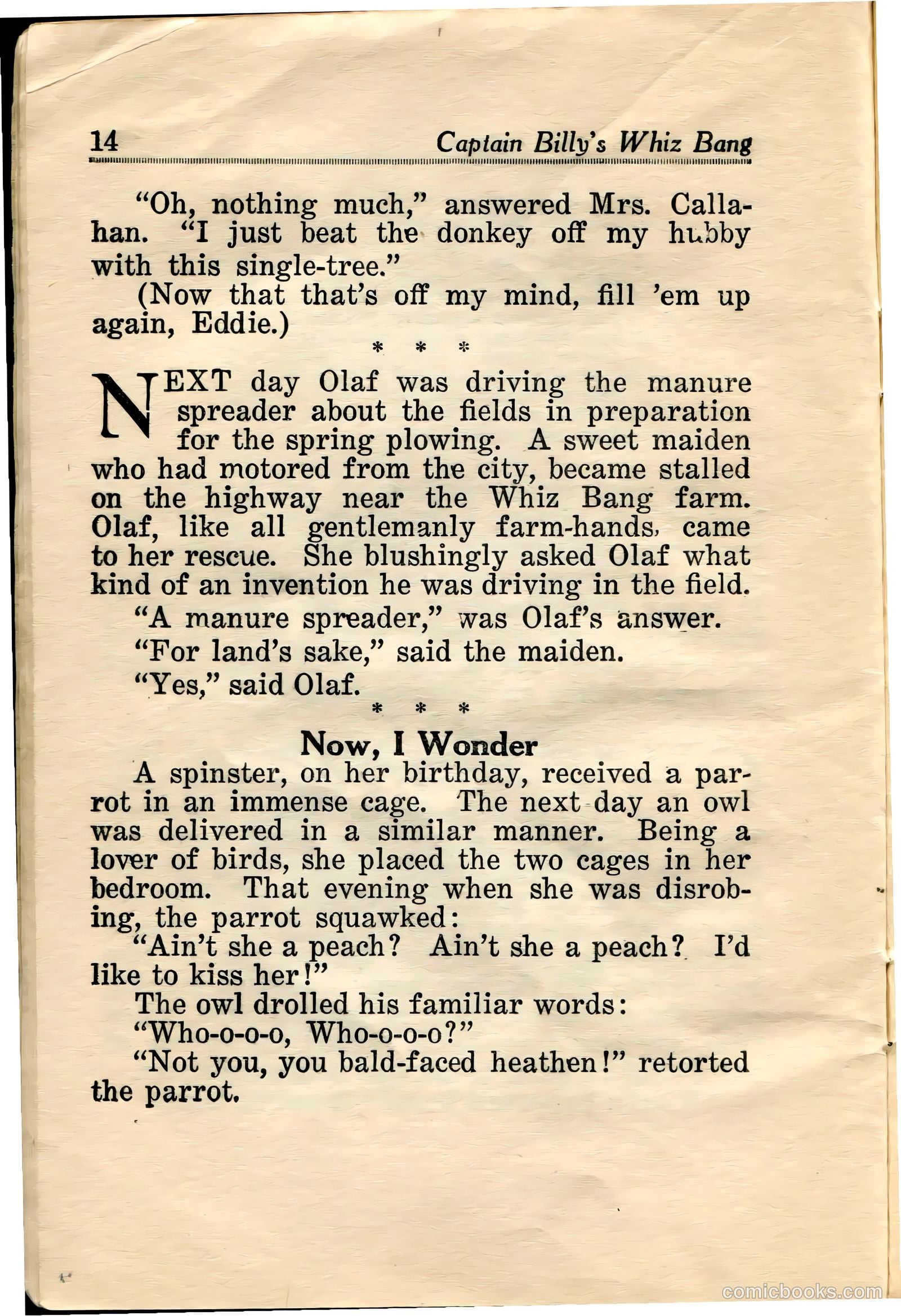 Captain Billy's Whiz Bang #34 — page 16 of 68