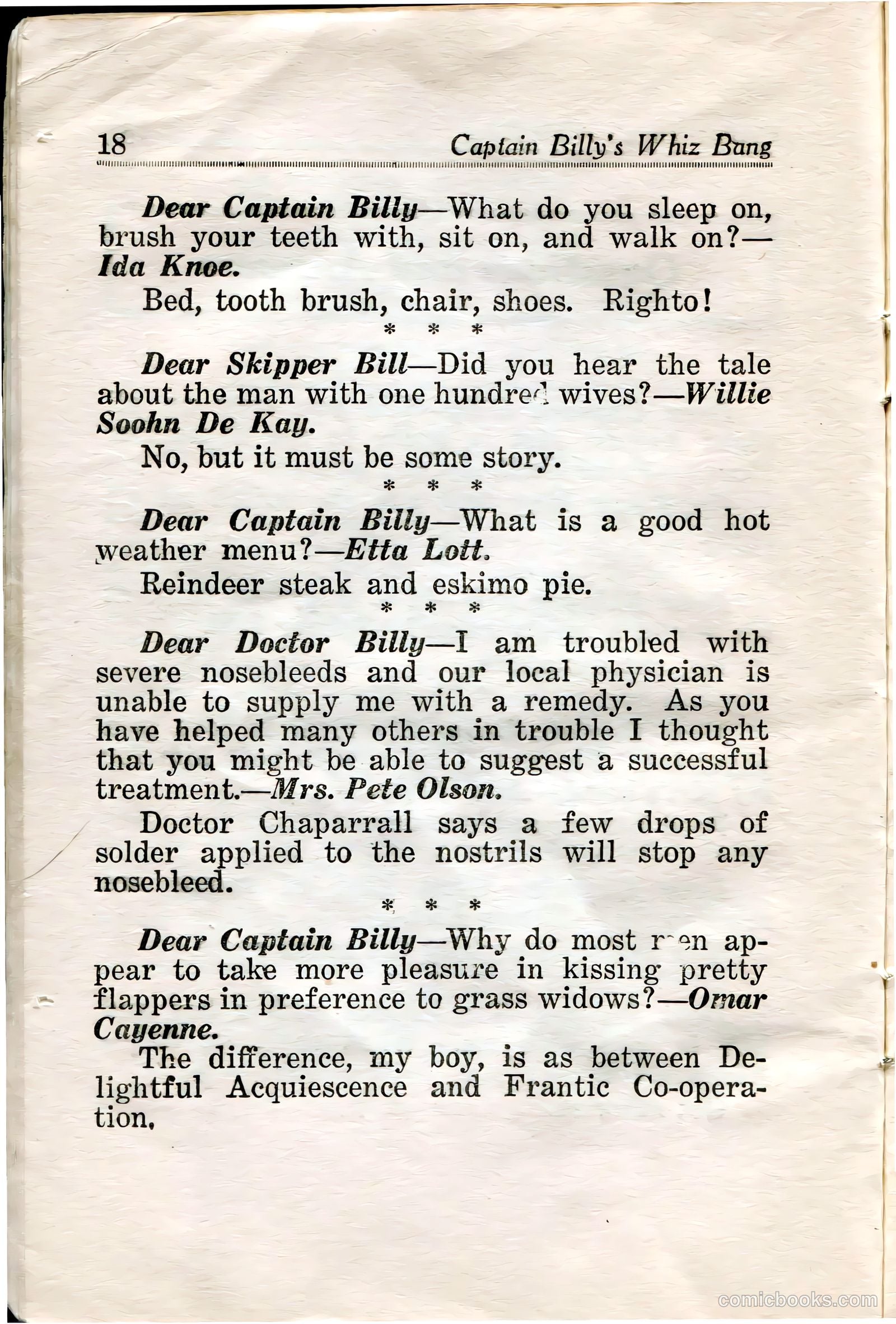Captain Billy's Whiz Bang #34 — page 20 of 68