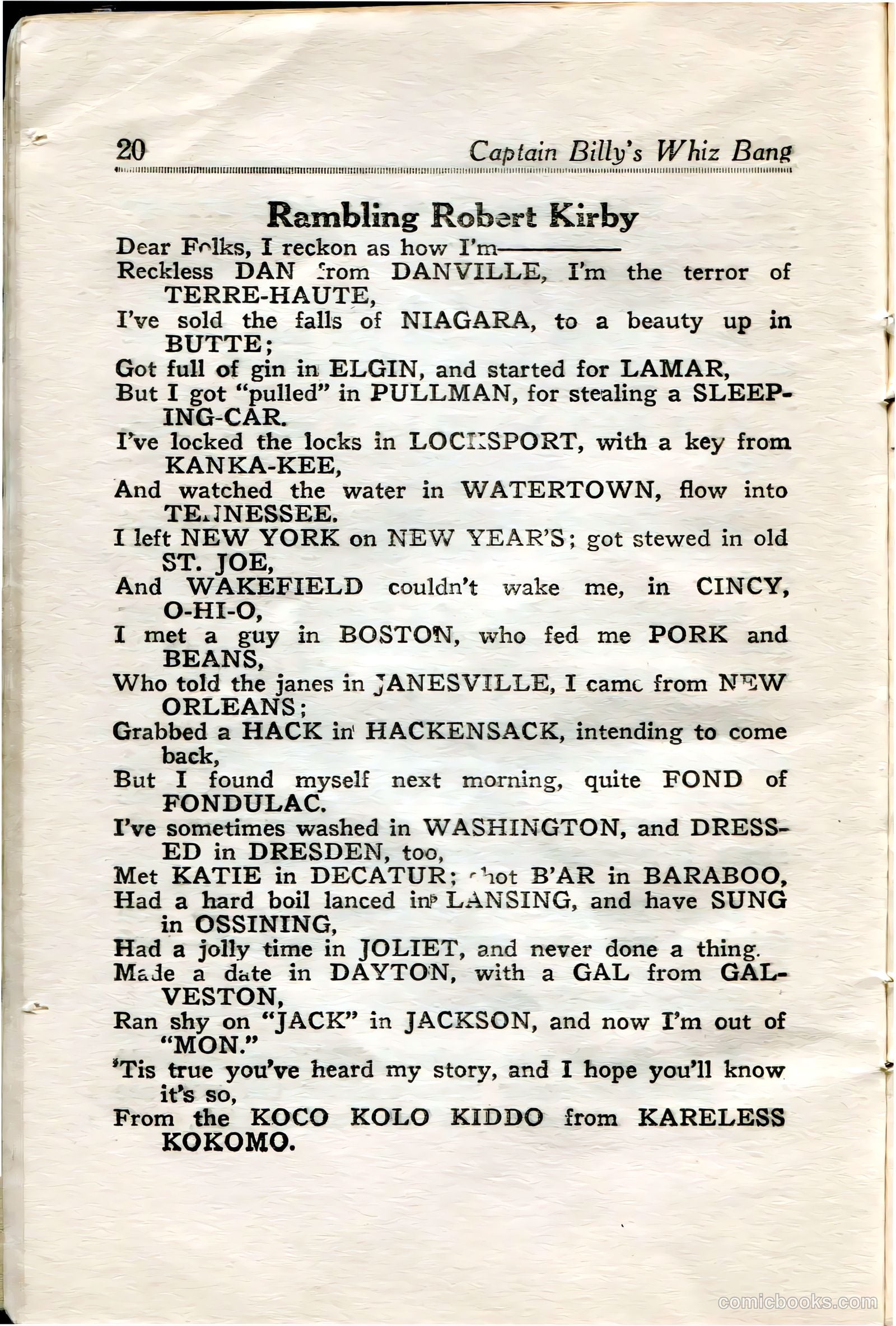 Captain Billy's Whiz Bang #34 — page 22 of 68