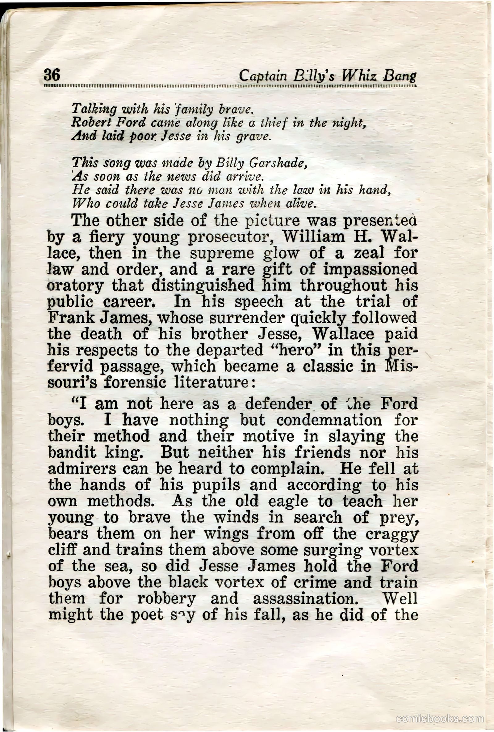 Captain Billy's Whiz Bang #34 — page 38 of 68