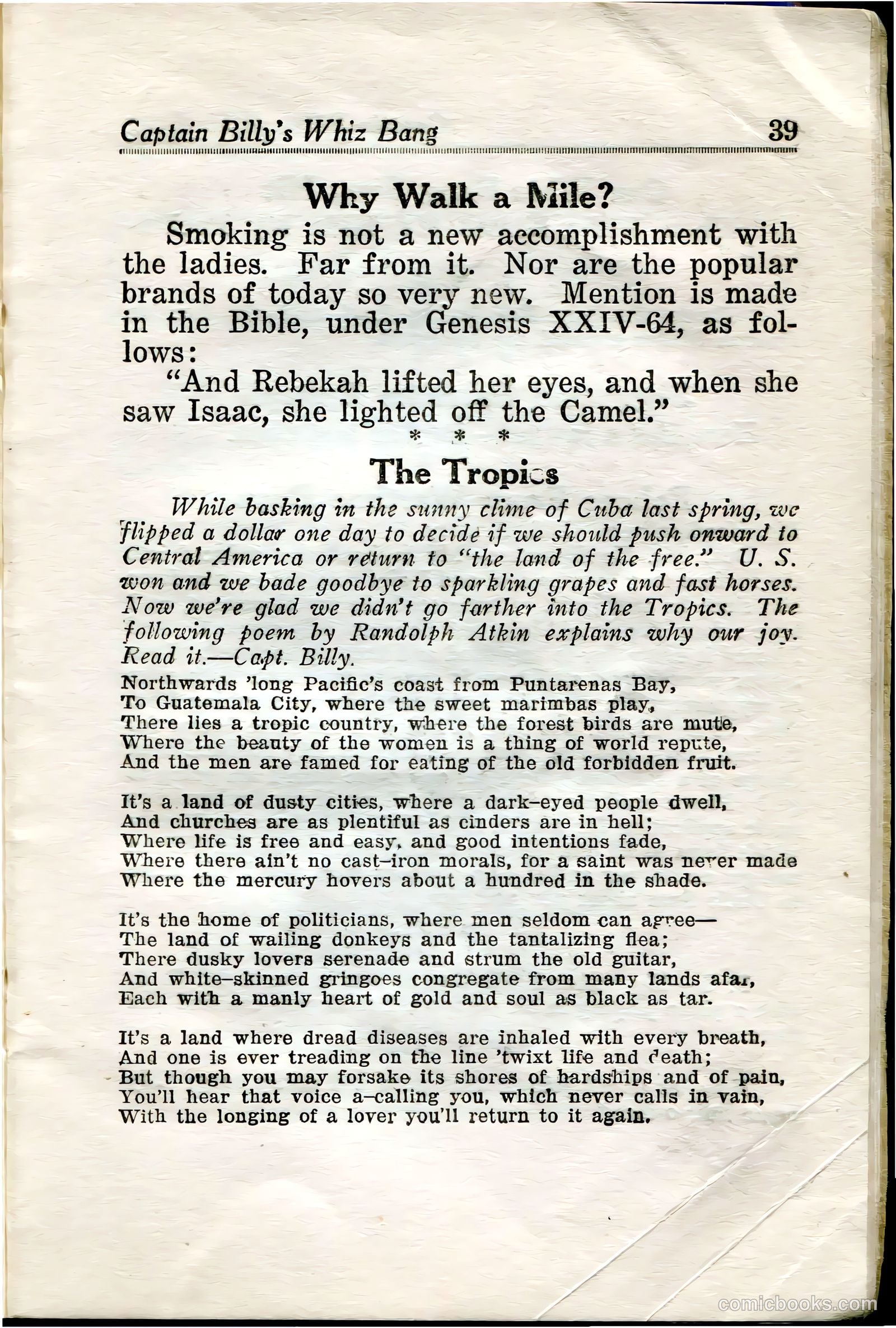 Captain Billy's Whiz Bang #34 — page 41 of 68