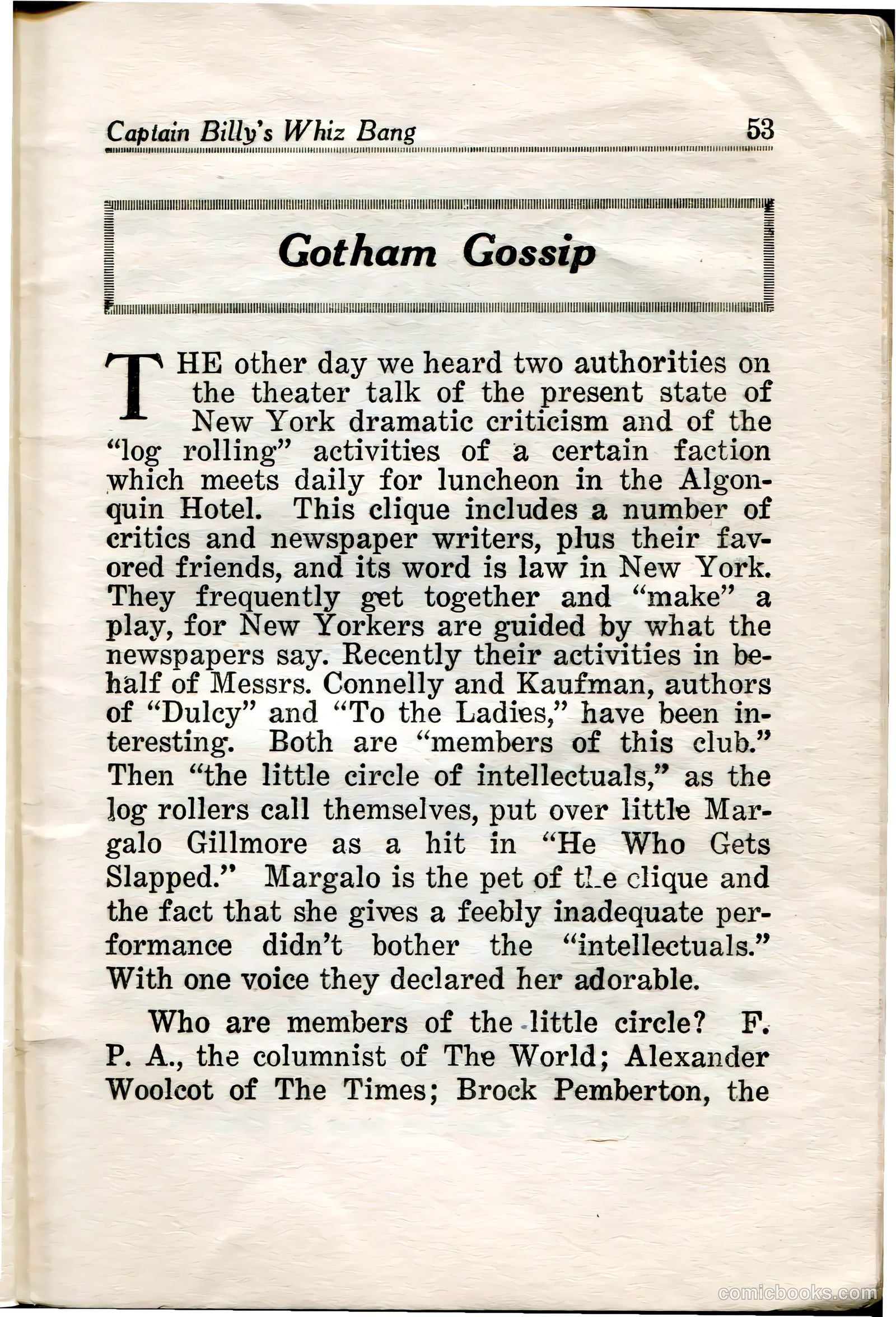 Captain Billy's Whiz Bang #34 — page 55 of 68