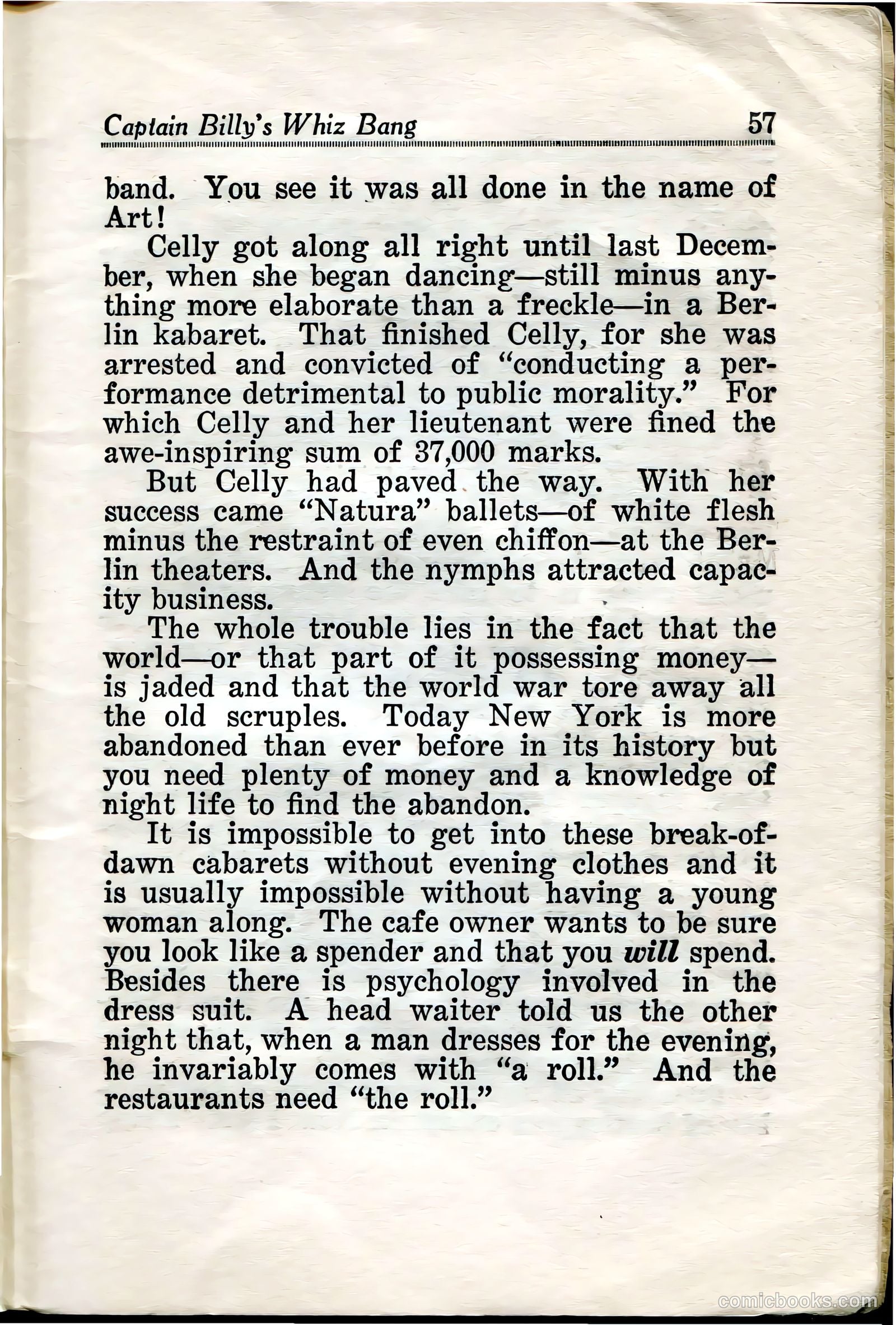 Captain Billy's Whiz Bang #34 — page 59 of 68