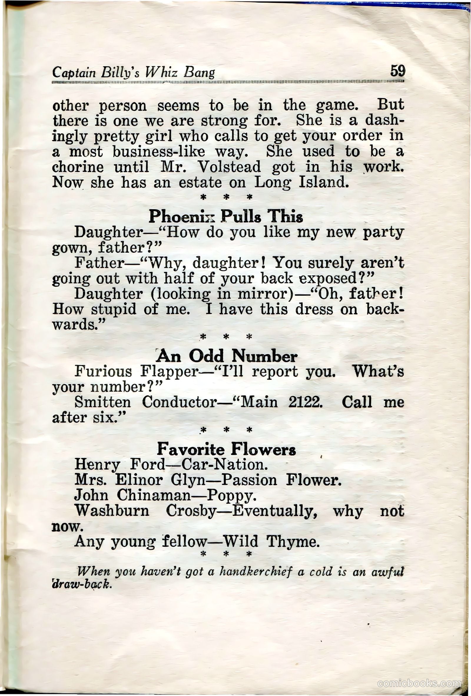 Captain Billy's Whiz Bang #34 — page 61 of 68