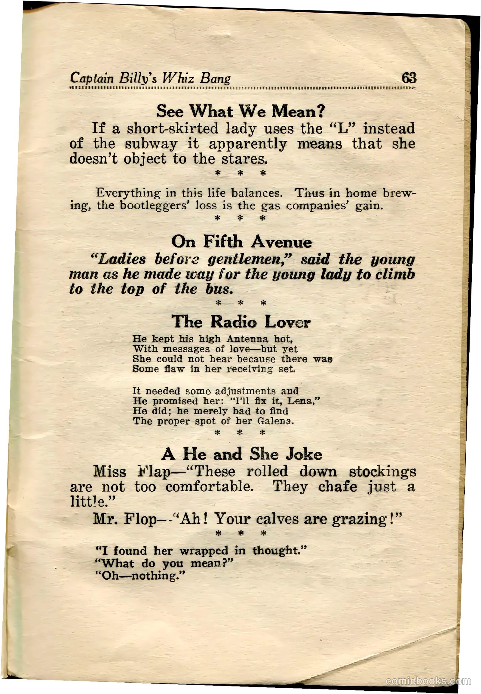 Captain Billy's Whiz Bang #34 — page 65 of 68