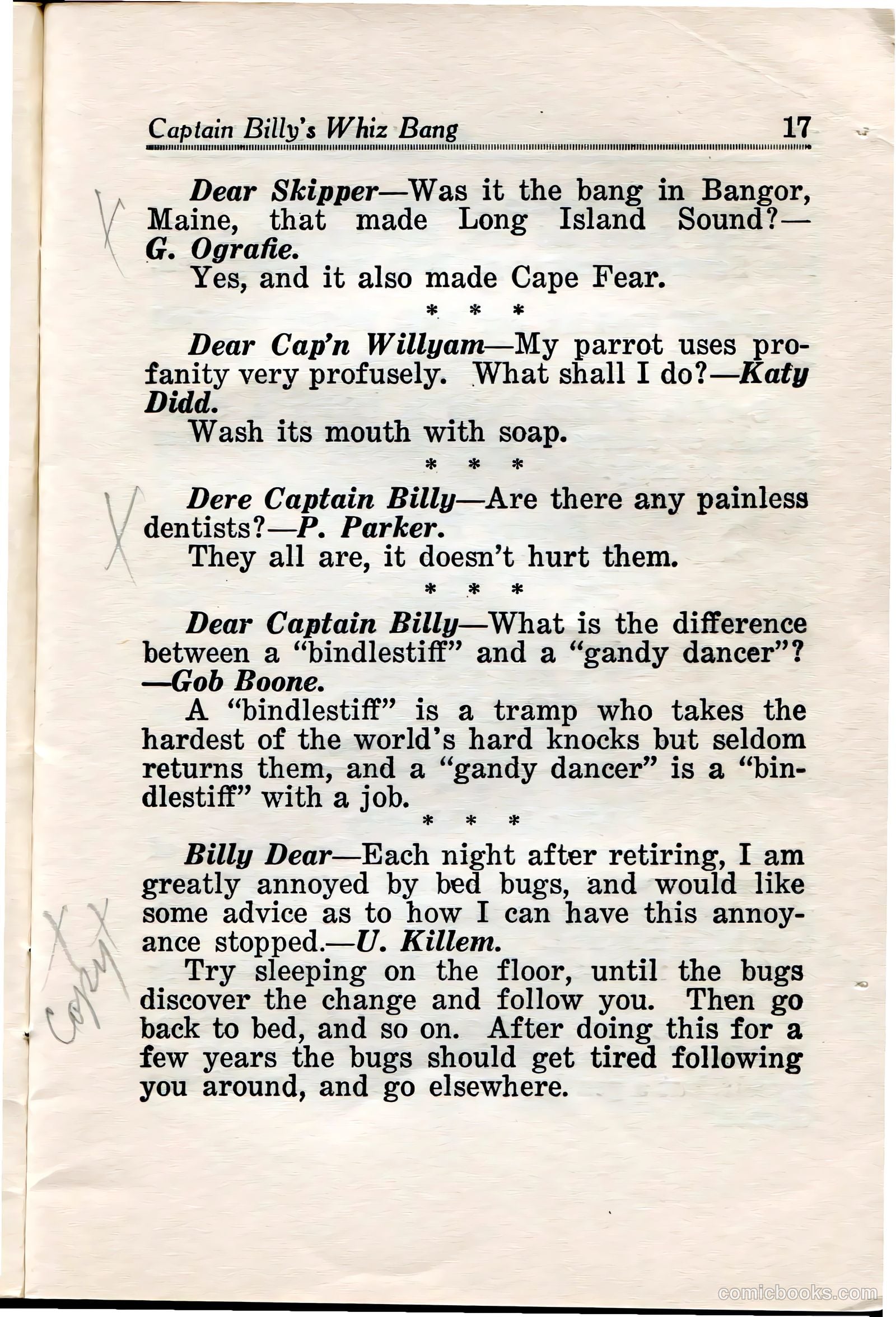 Captain Billy's Whiz Bang #35 — page 18 of 67