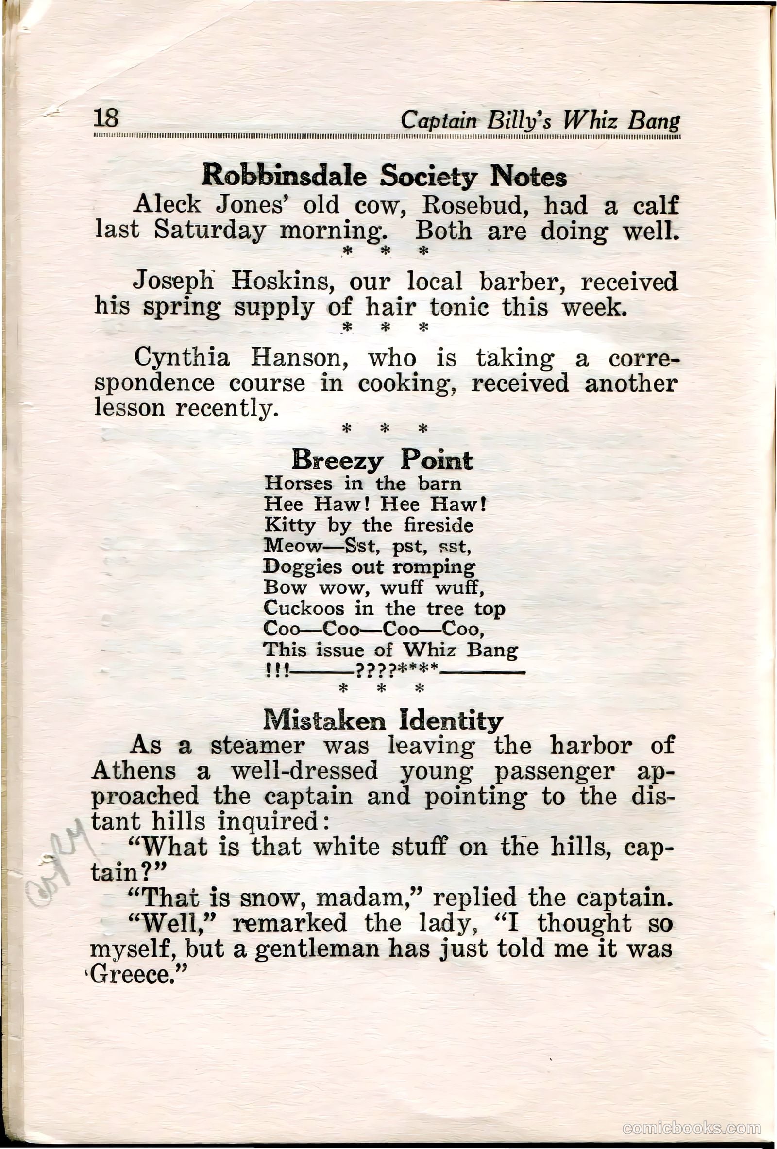 Captain Billy's Whiz Bang #35 — page 19 of 67