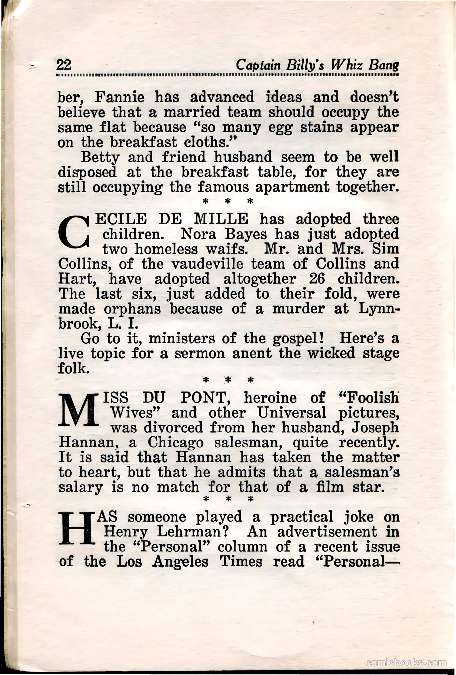 Captain Billy's Whiz Bang #35 — page 23 of 67