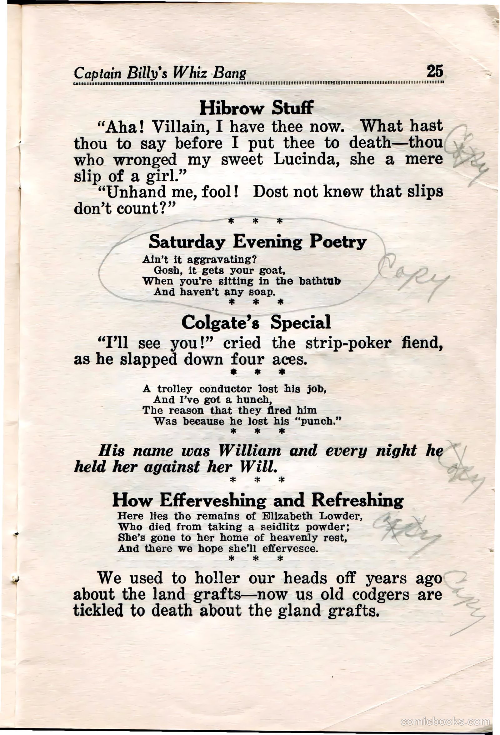 Captain Billy's Whiz Bang #35 — page 26 of 67