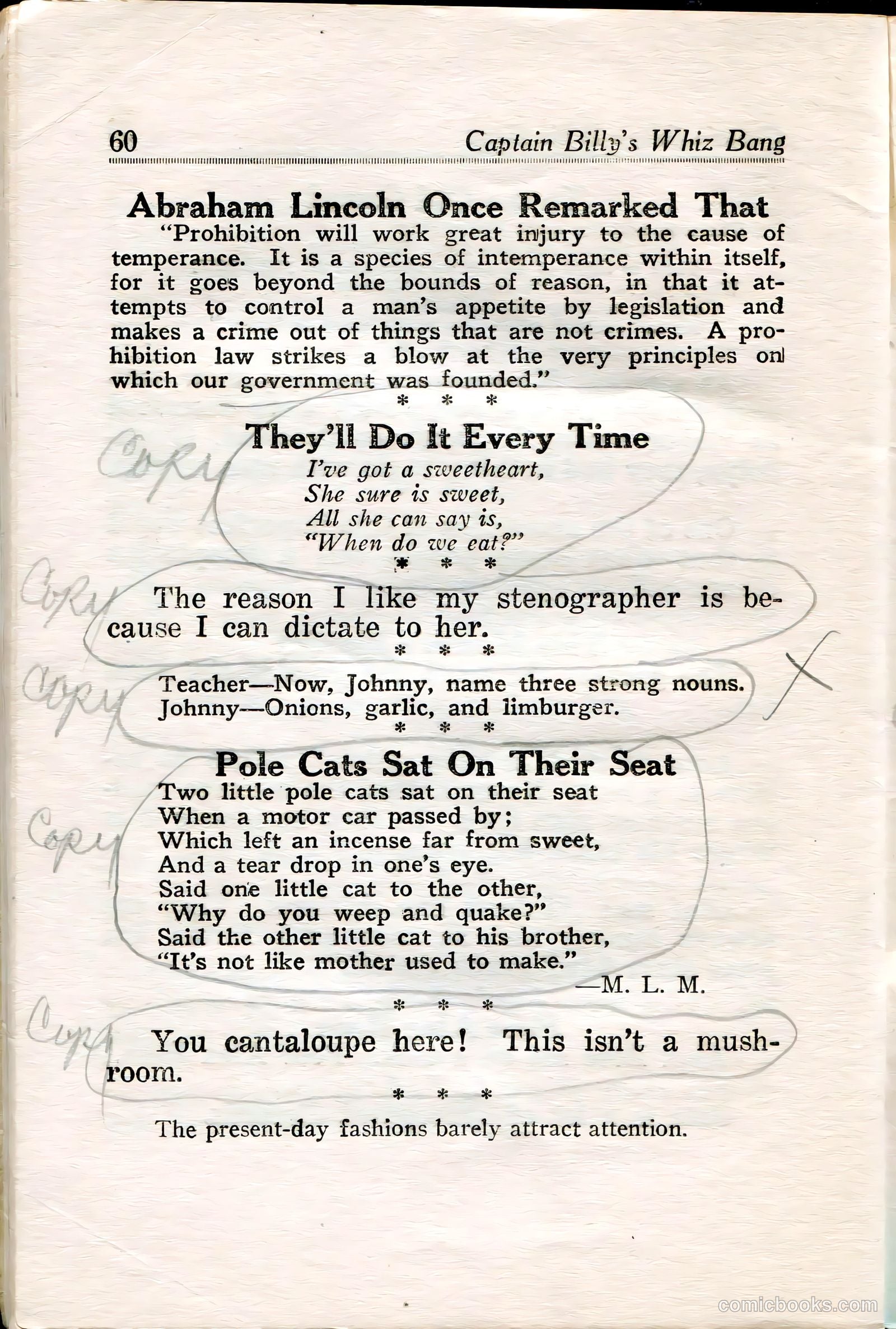 Captain Billy's Whiz Bang #35 — page 61 of 67