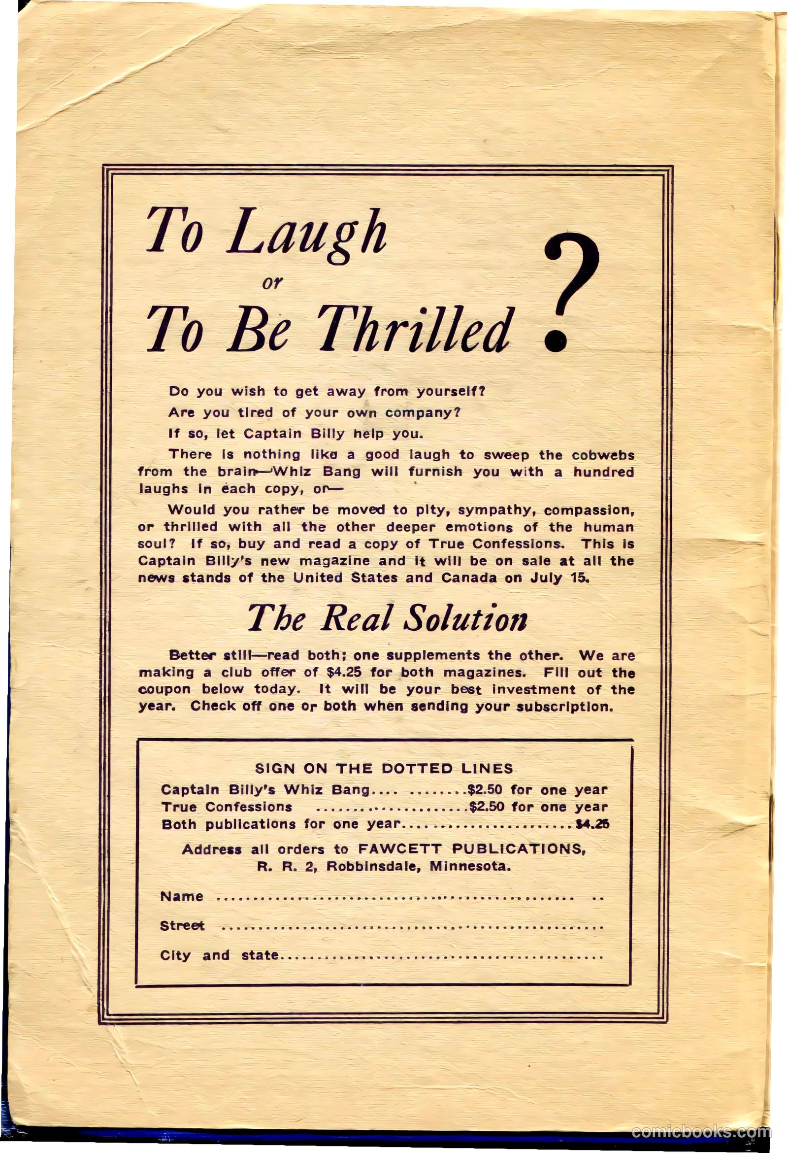 Captain Billy's Whiz Bang #36 — page 2 of 67