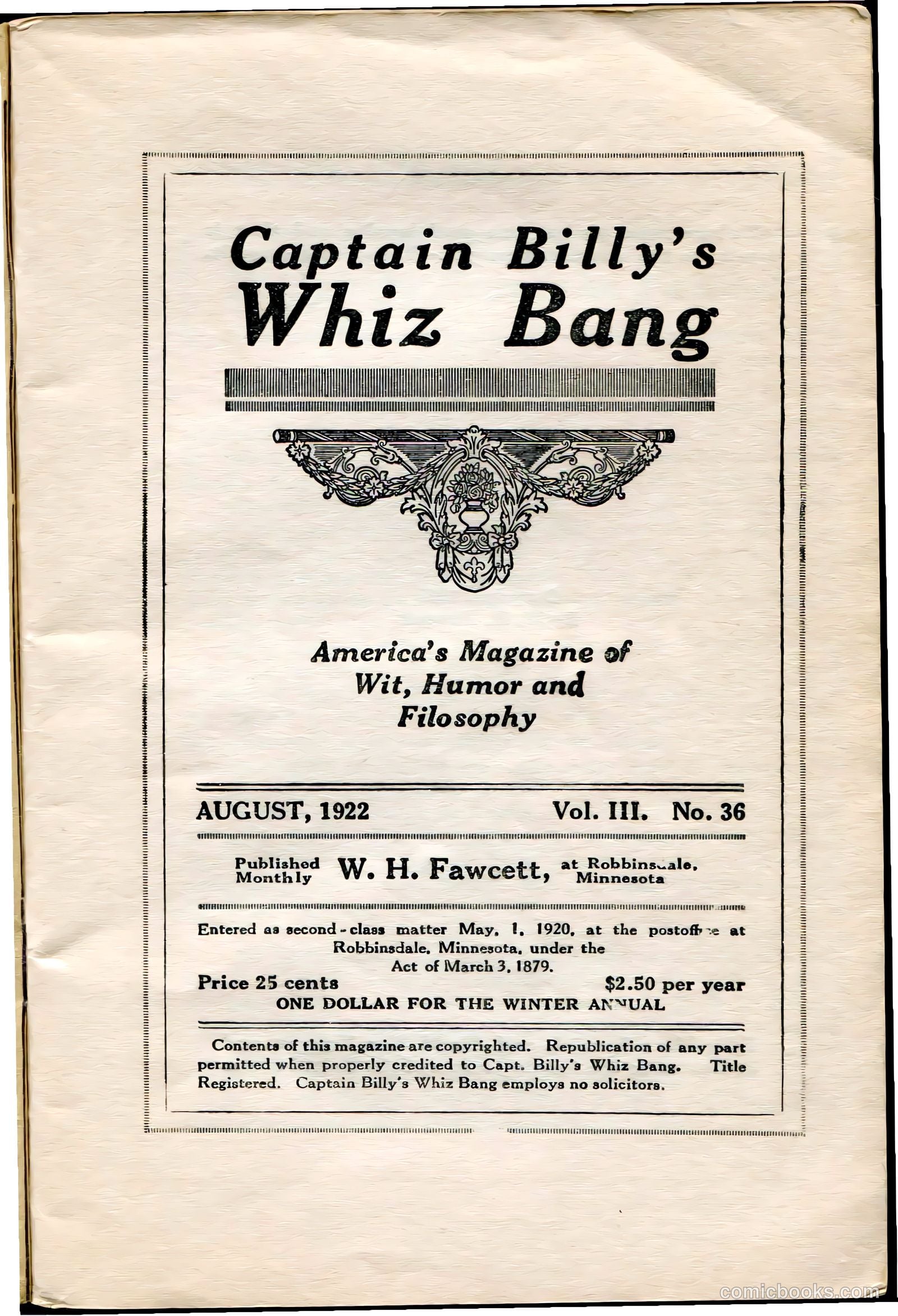 Captain Billy's Whiz Bang #36 — page 3 of 67