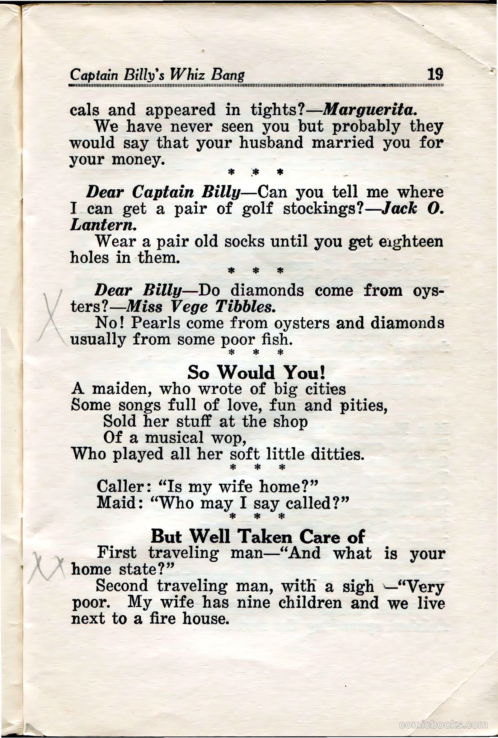 Captain Billy's Whiz Bang #36 — page 21 of 67