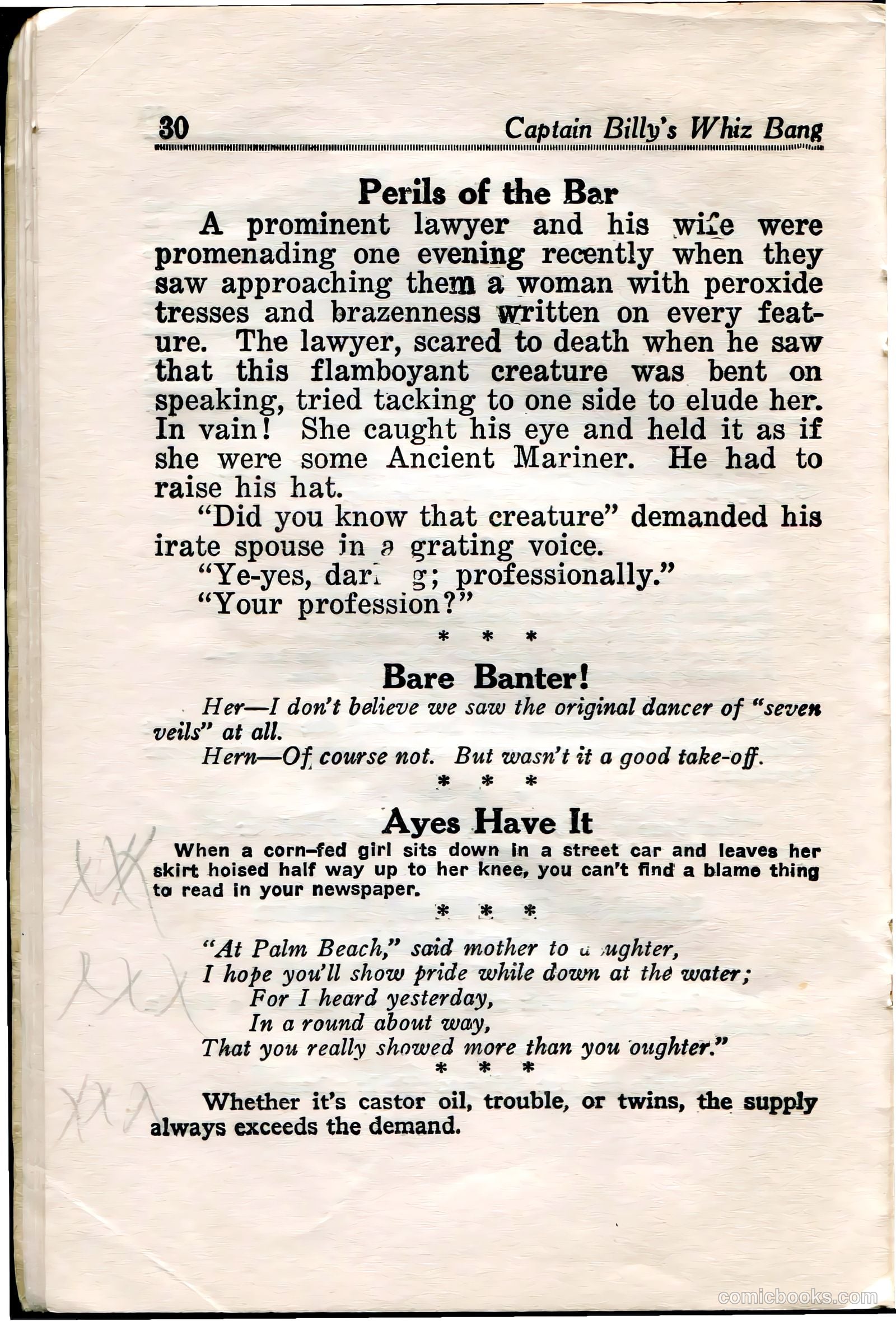Captain Billy's Whiz Bang #36 — page 32 of 67