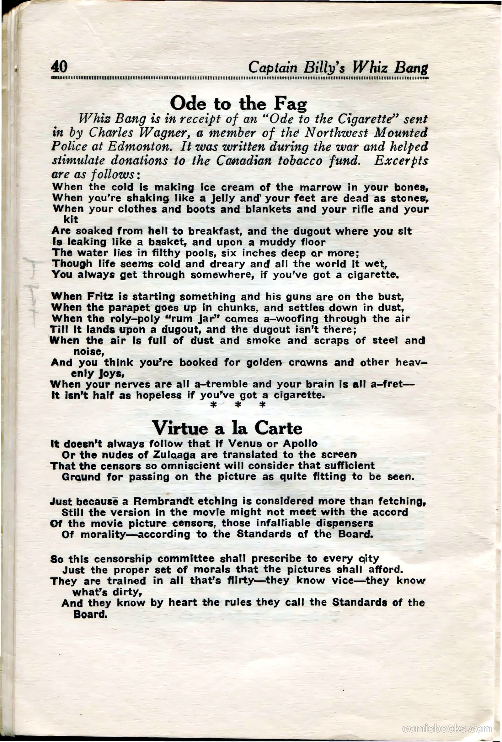 Captain Billy's Whiz Bang #36 — page 42 of 67
