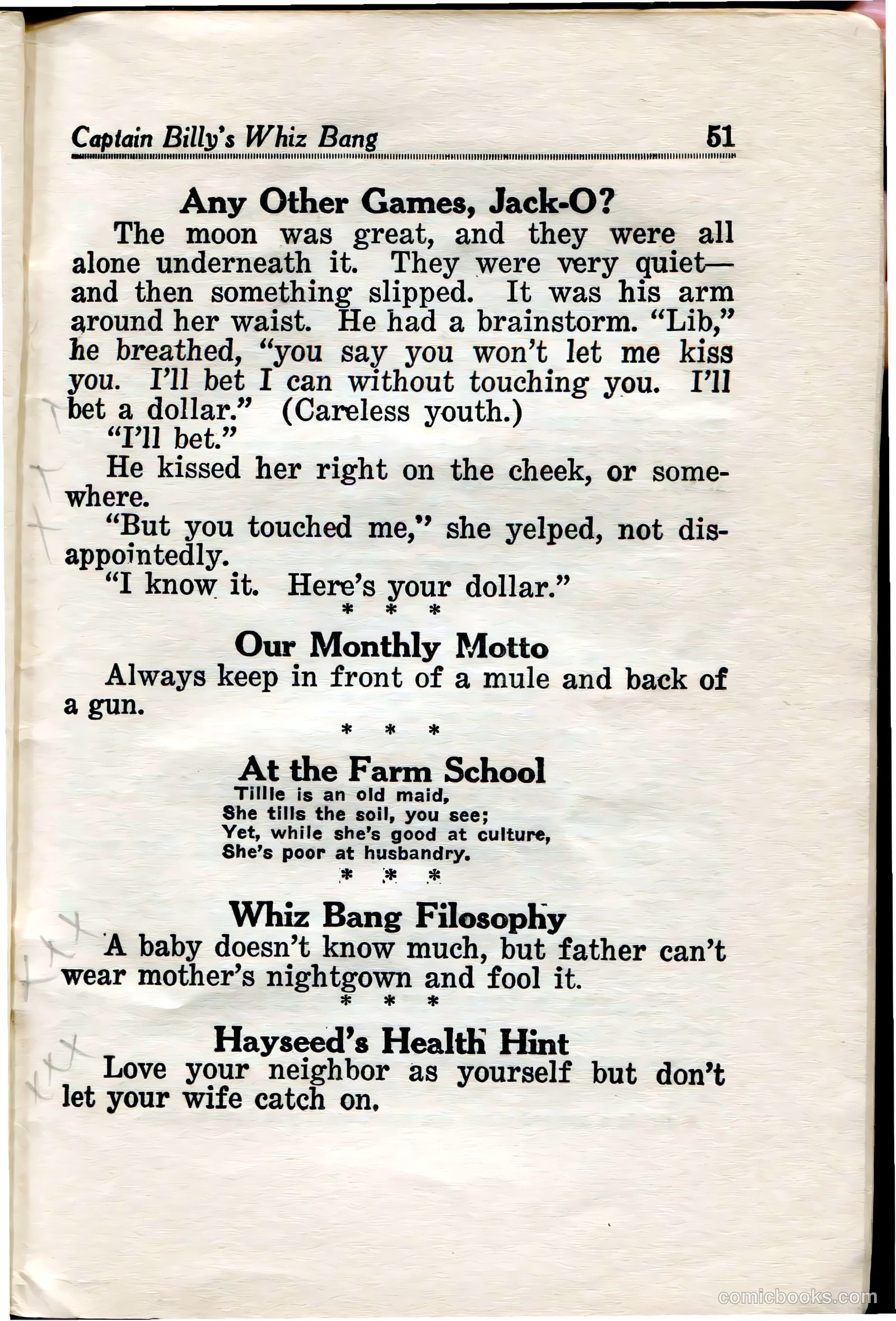Captain Billy's Whiz Bang #36 — page 53 of 67