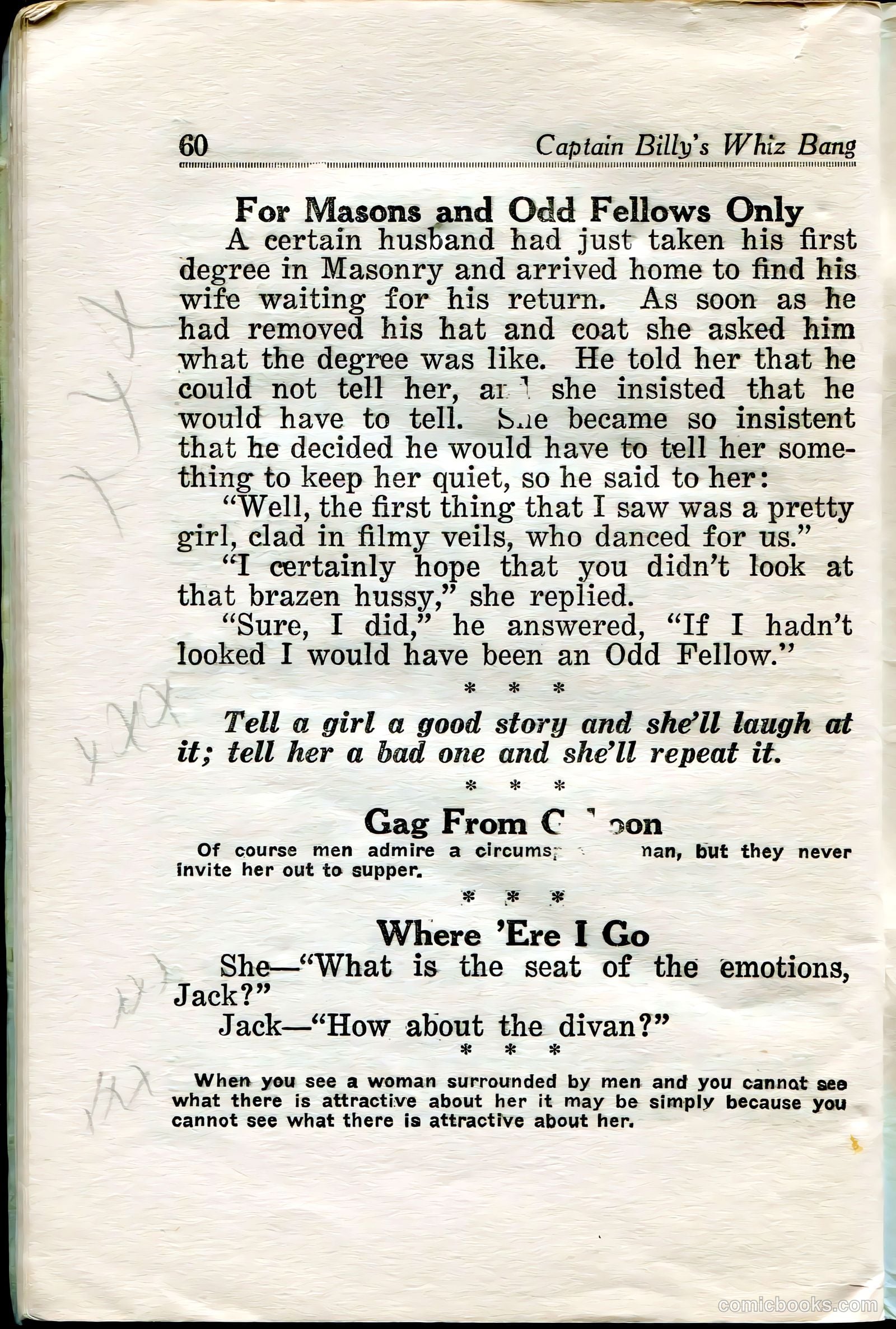 Captain Billy's Whiz Bang #36 — page 62 of 67