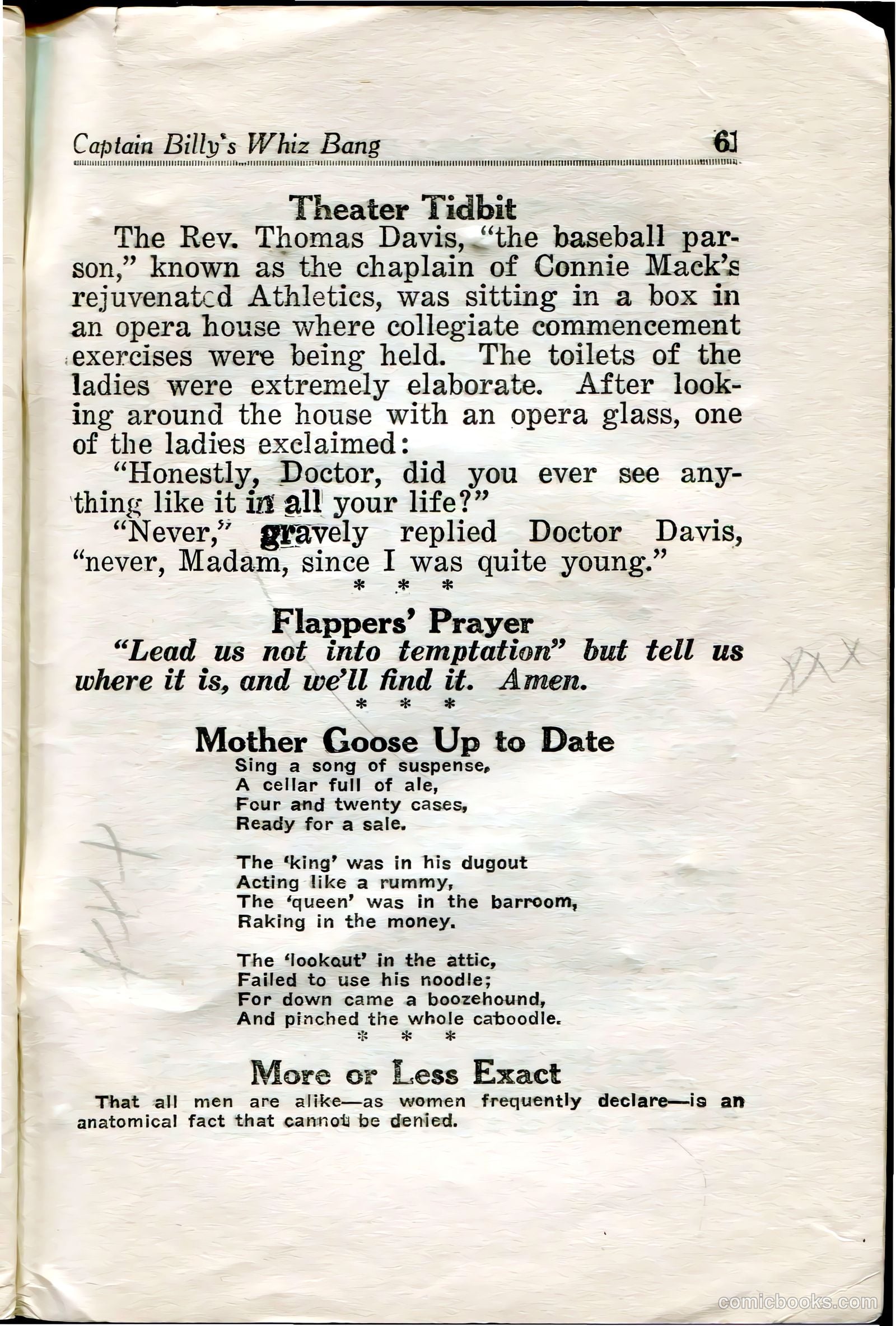 Captain Billy's Whiz Bang #36 — page 63 of 67