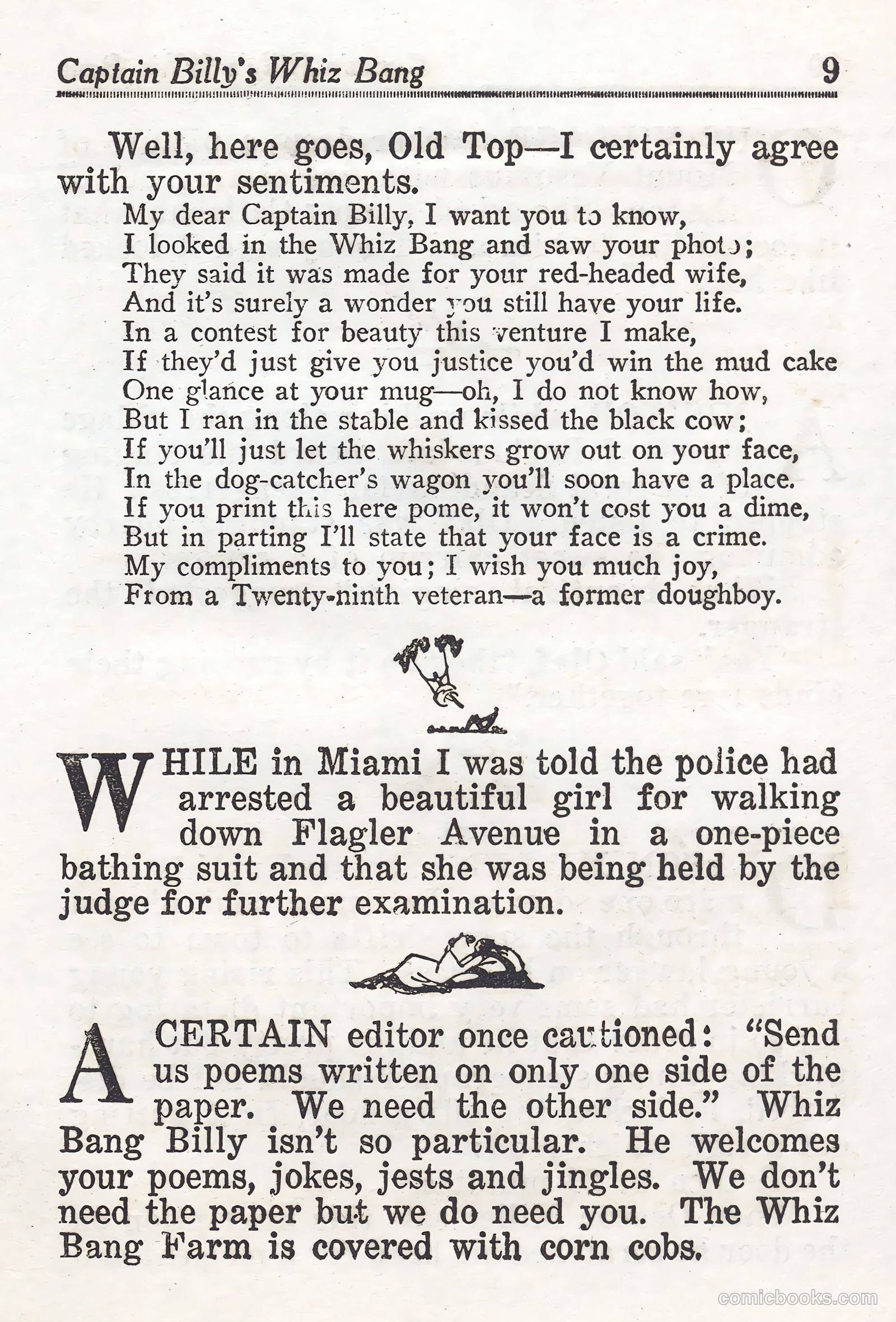 Captain Billy's Whiz Bang #44 — page 9 of 68