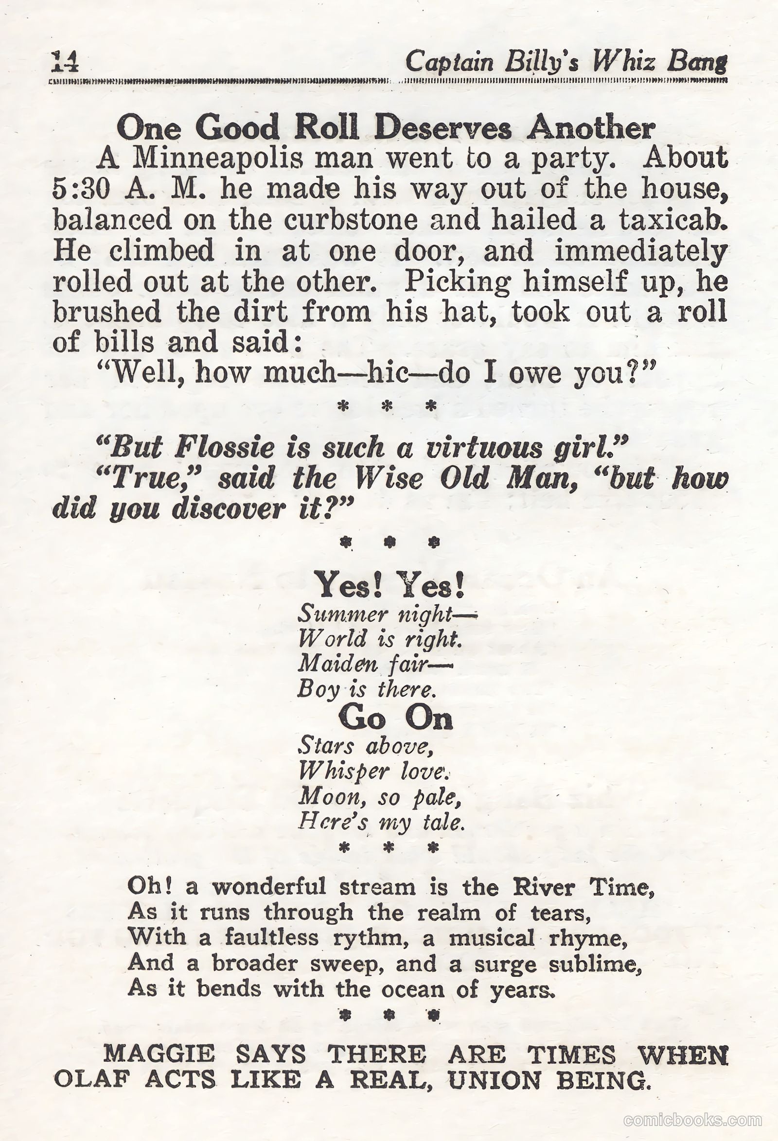 Captain Billy's Whiz Bang #44 — page 14 of 68