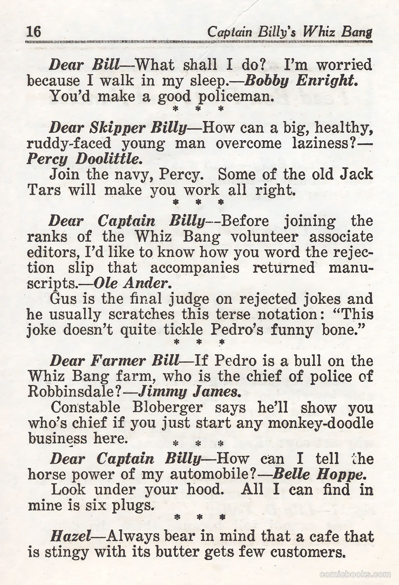 Captain Billy's Whiz Bang #44 — page 16 of 68