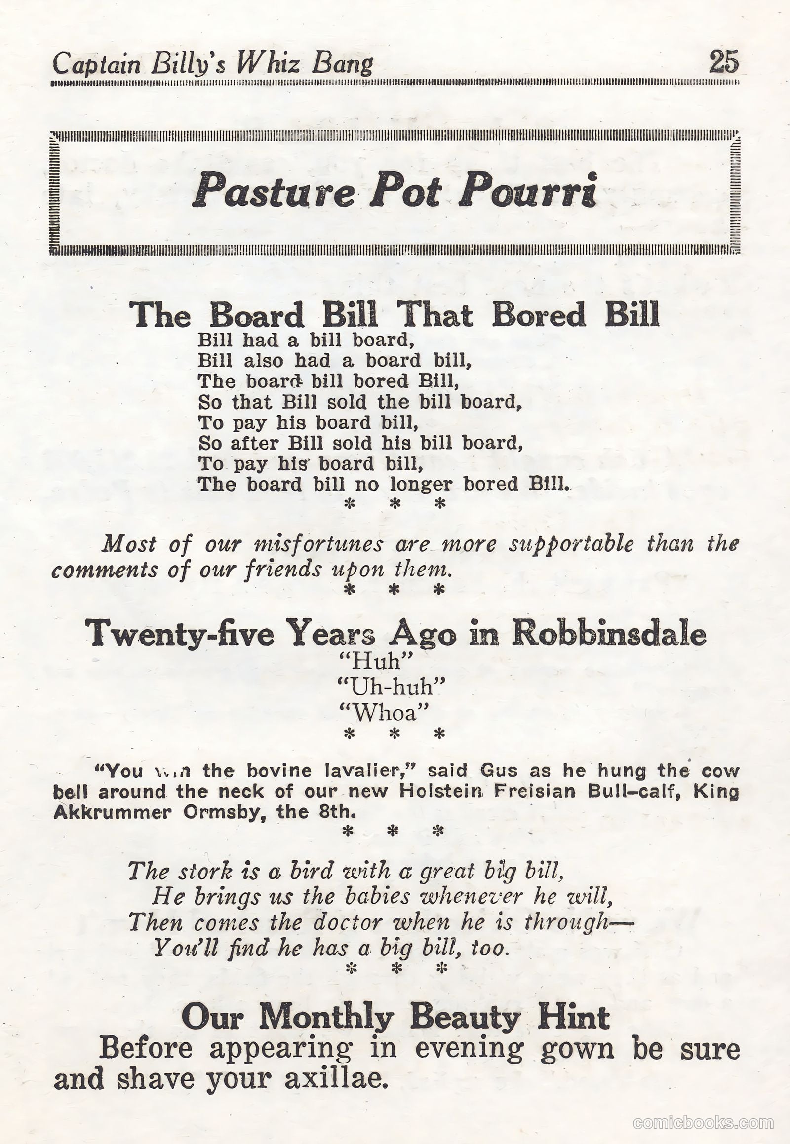 Captain Billy's Whiz Bang #44 — page 25 of 68