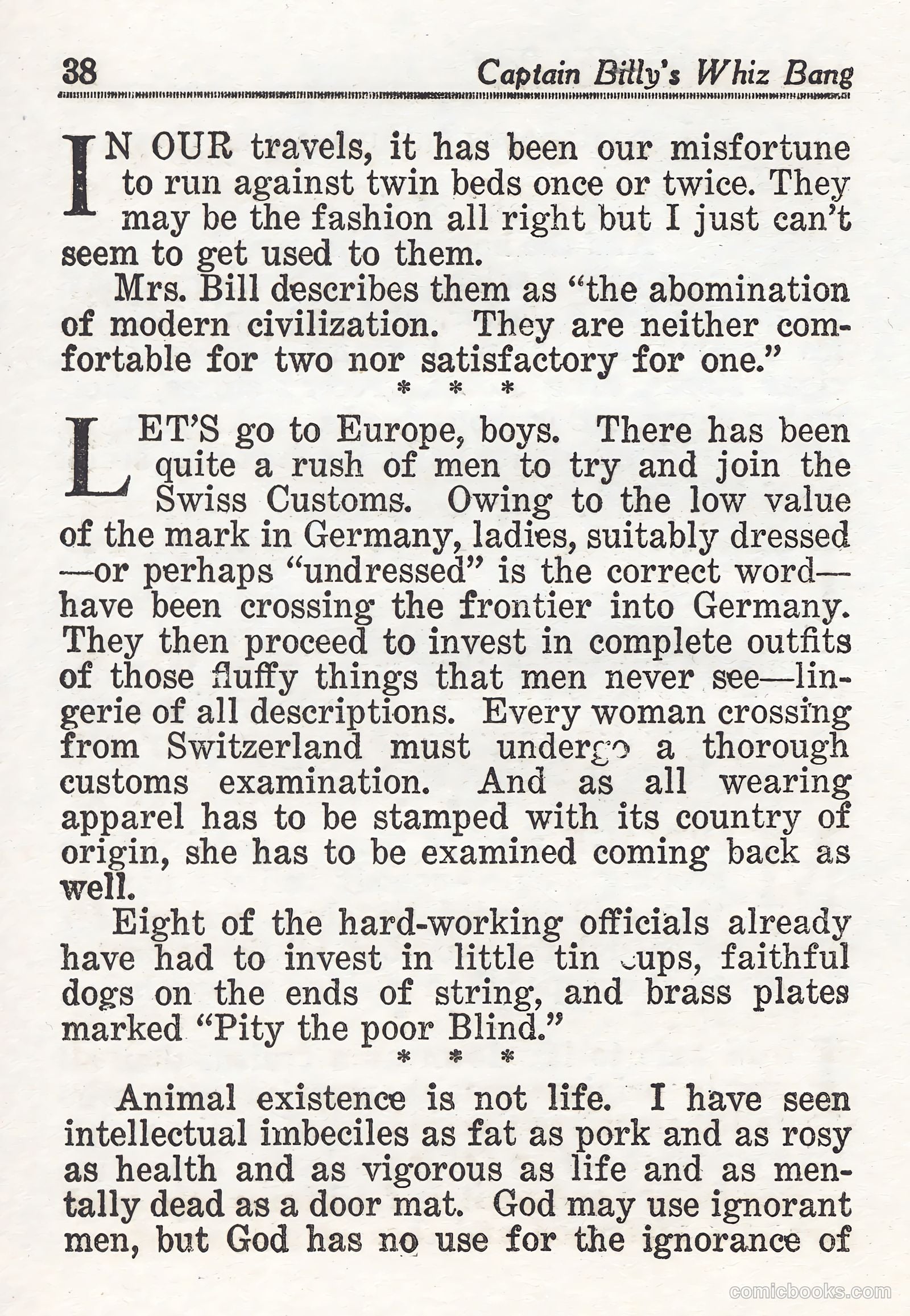 Captain Billy's Whiz Bang #44 — page 38 of 68