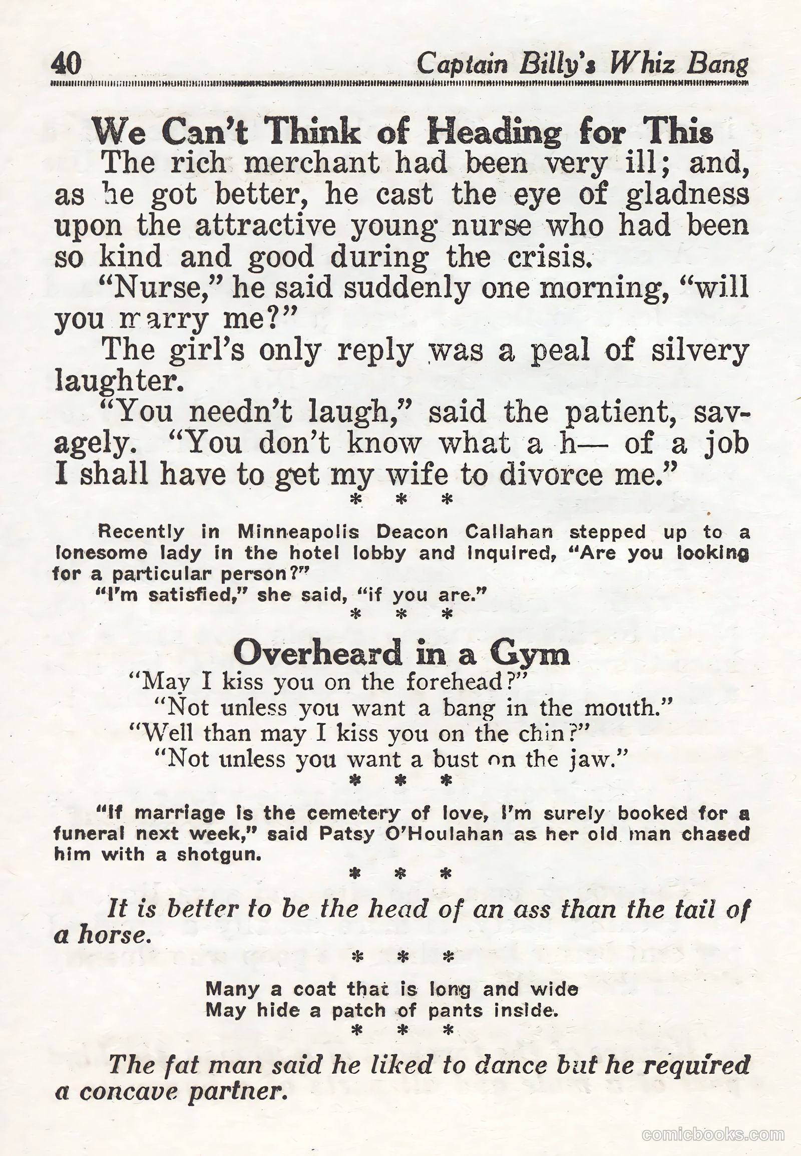 Captain Billy's Whiz Bang #44 — page 40 of 68