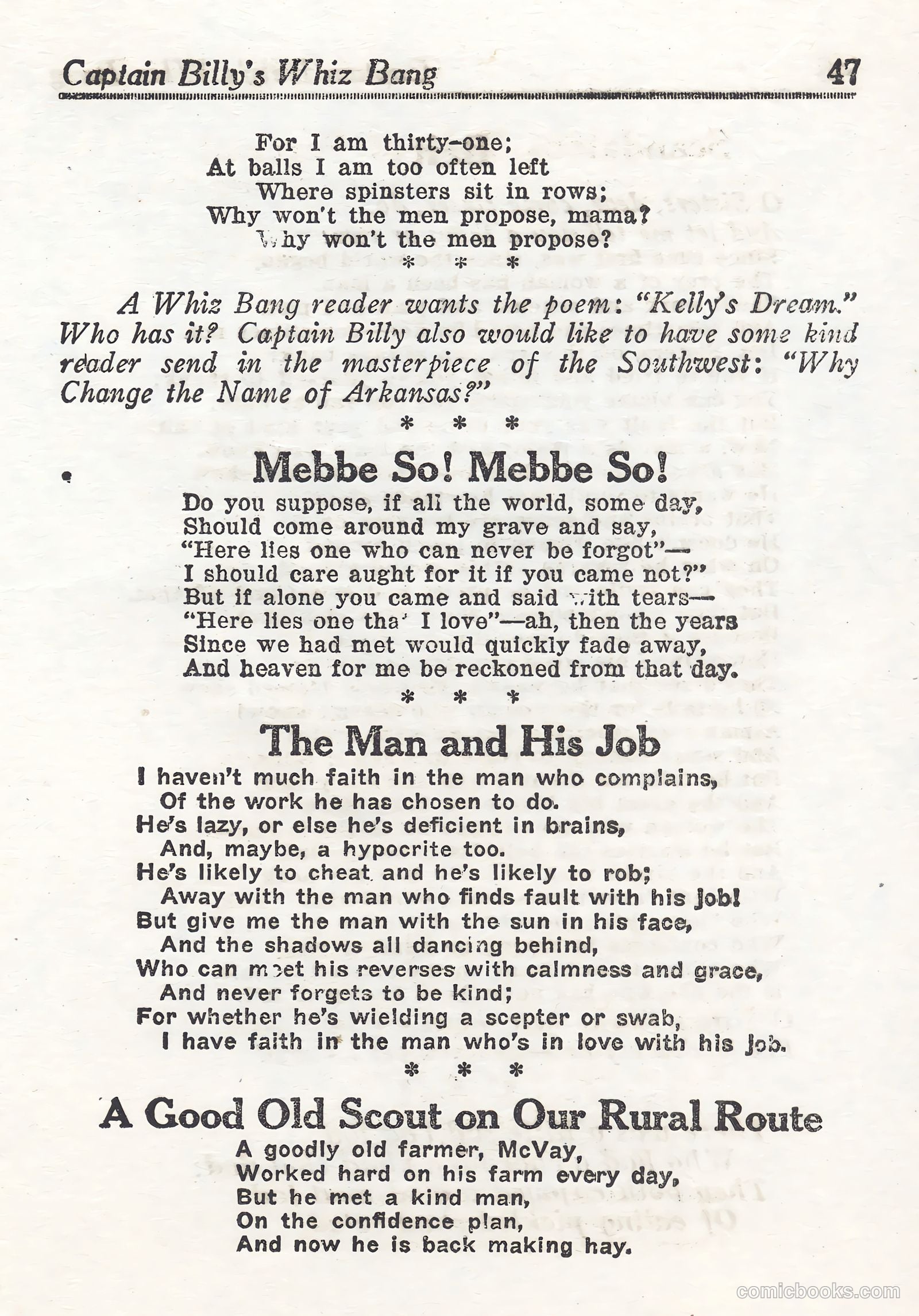 Captain Billy's Whiz Bang #44 — page 47 of 68