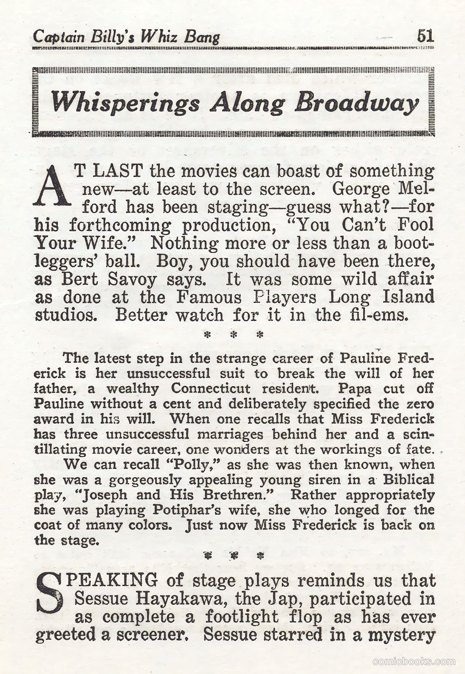 Captain Billy's Whiz Bang #44 — page 51 of 68