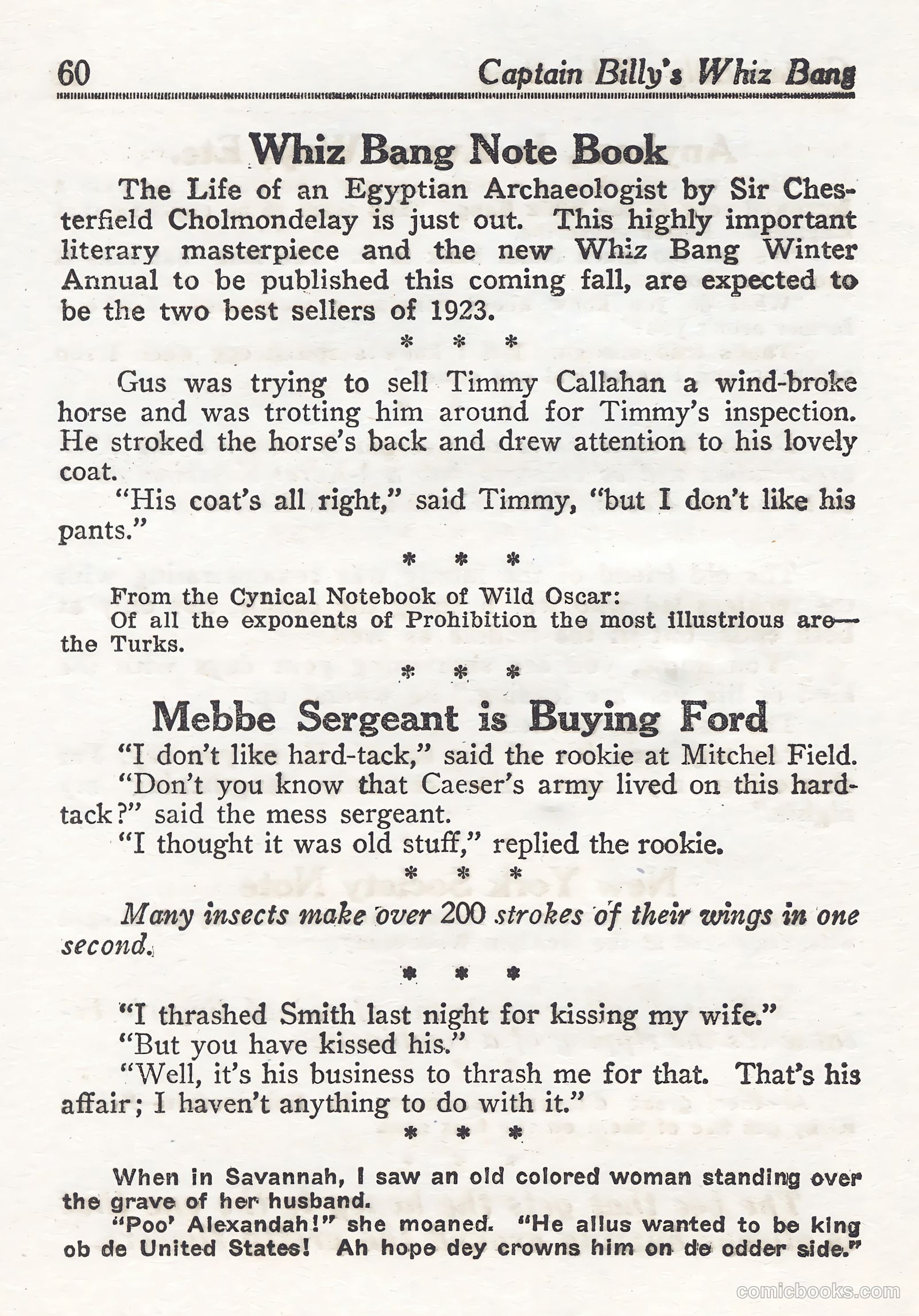 Captain Billy's Whiz Bang #44 — page 60 of 68
