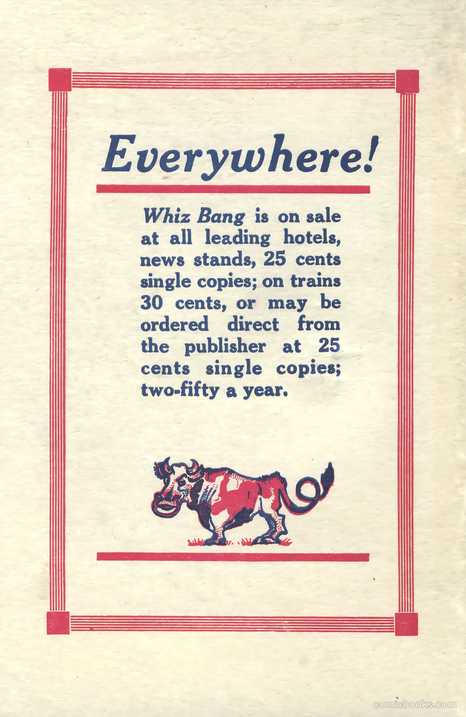 Captain Billy's Whiz Bang #44 — page 68 of 68