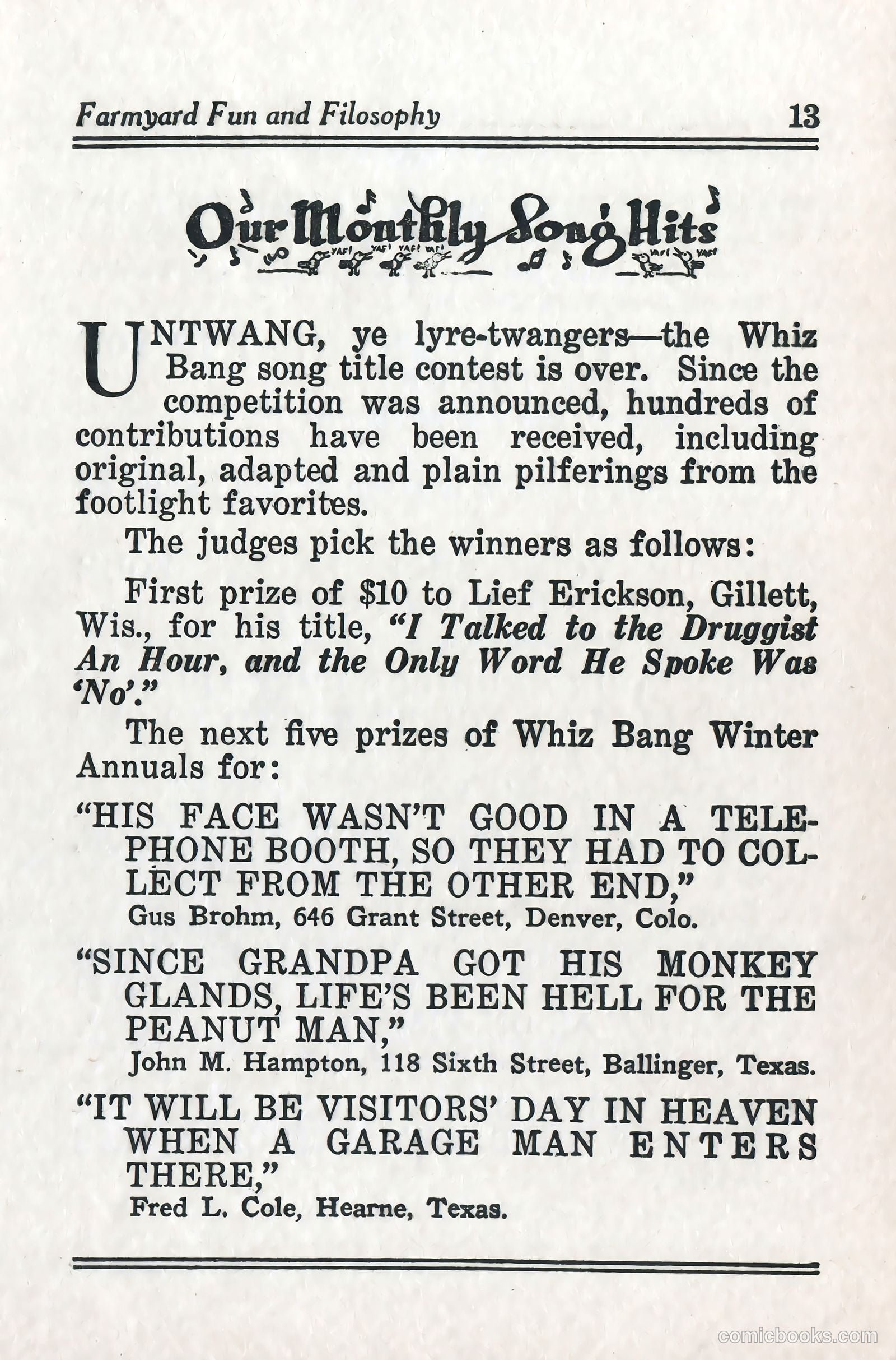 Captain Billy's Whiz Bang #57 — page 15 of 71
