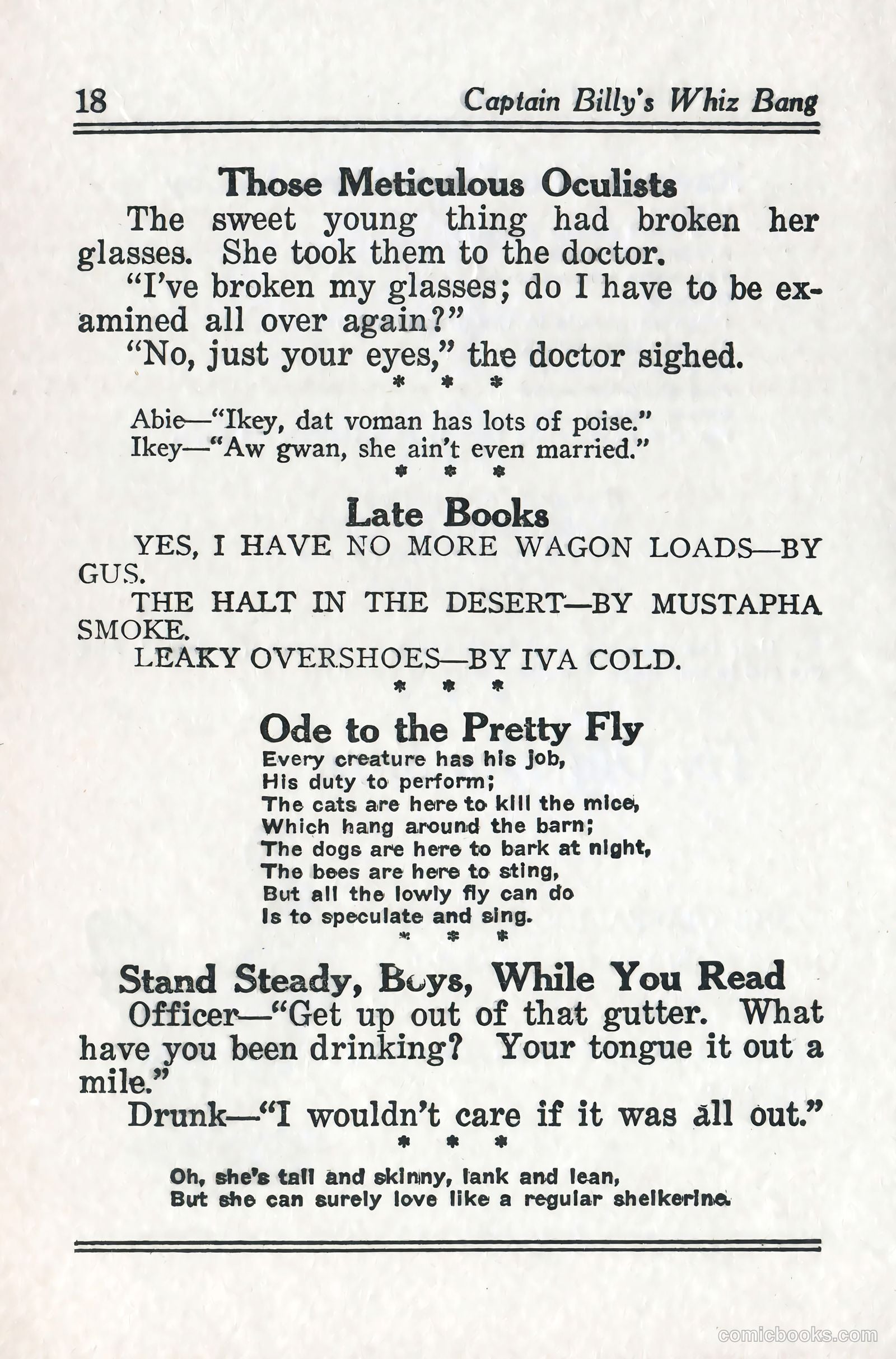 Captain Billy's Whiz Bang #57 — page 20 of 71